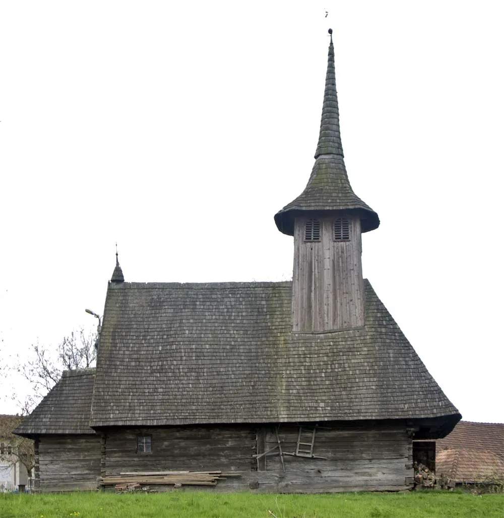 Photo showing: Biserica de lemn din Lazuri de Beiuş, faţa nordică.