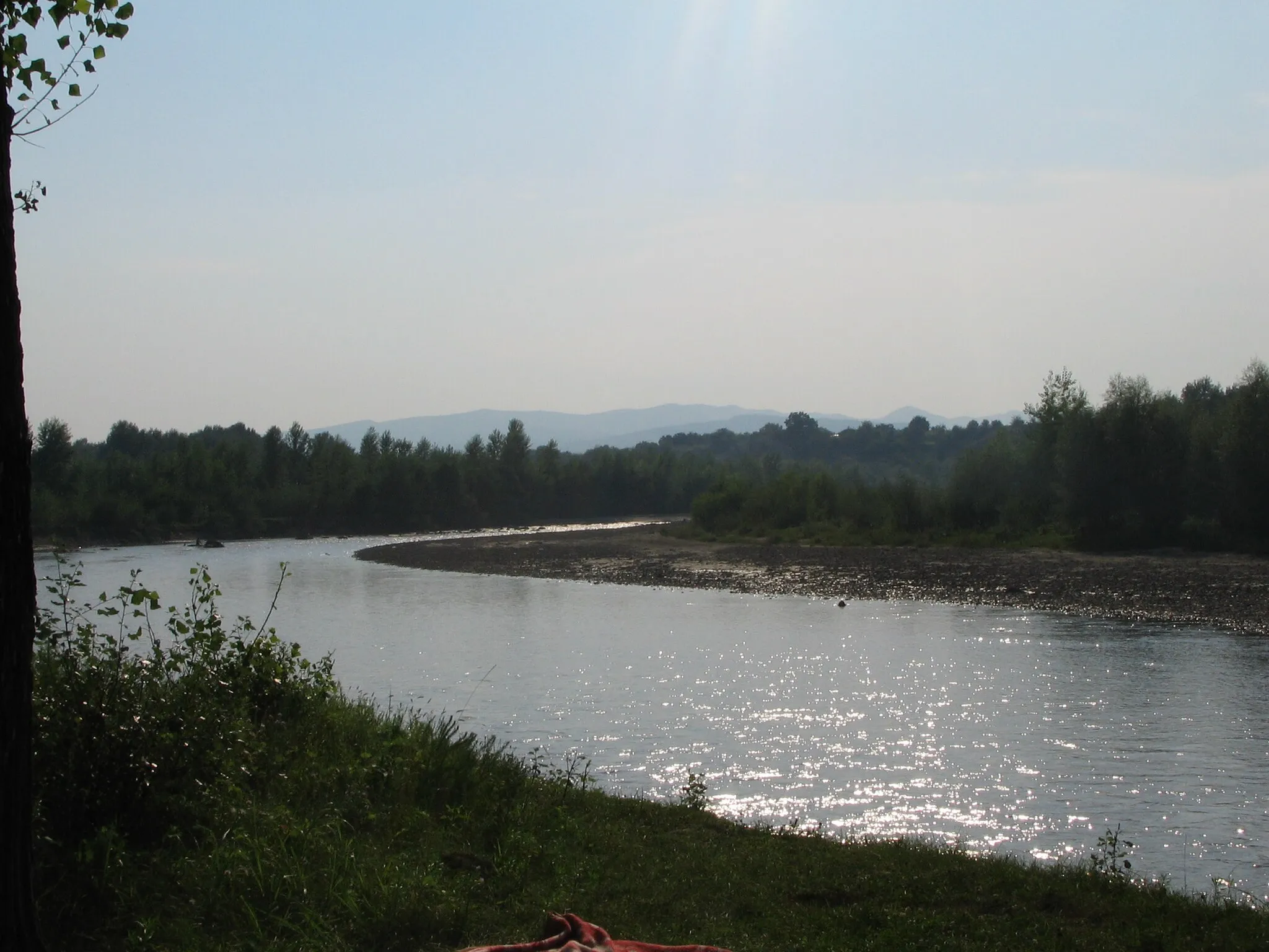 Photo showing: The Buzău river near Unguriu, Buzău, Romania