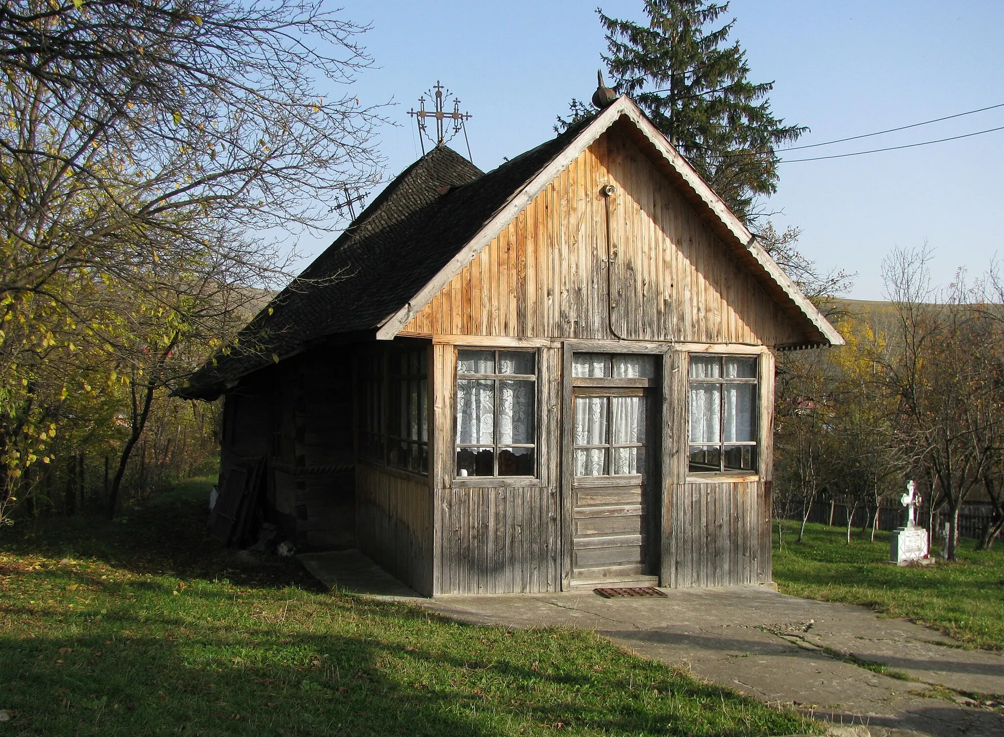 Photo showing: Wooden church "Cuvioasa Paraschiva" - Gărbeasca from Starchiojd village, Starchiojd commune, Prahova county, Romania