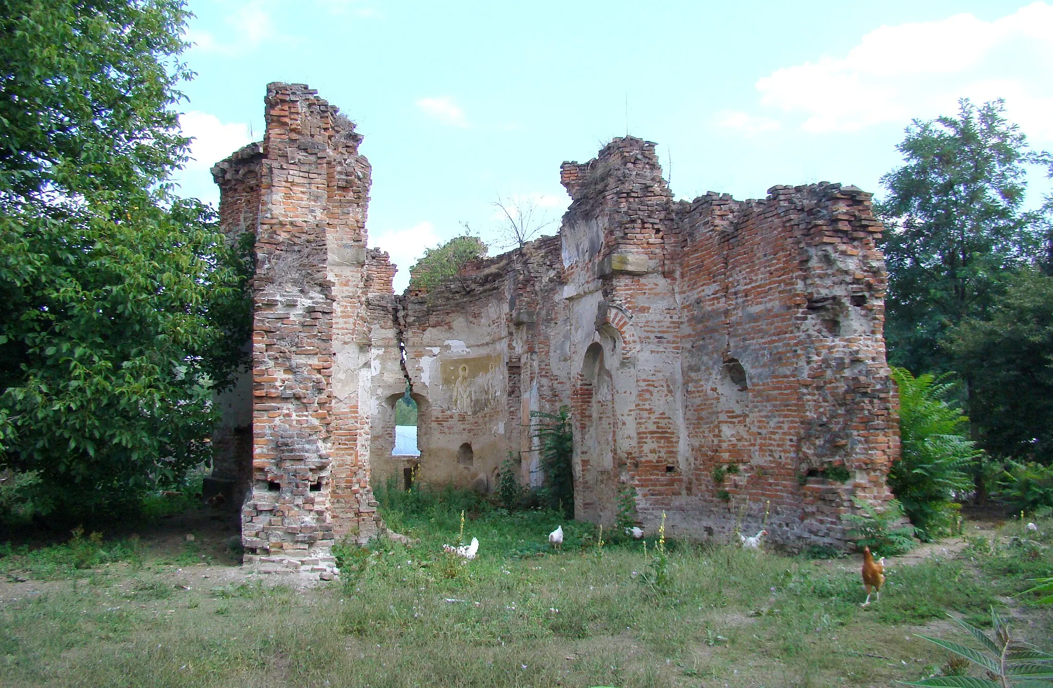 Photo showing: Ruinele bisericii „Sf. Nicolae”, sat Albeni; comuna Albeni