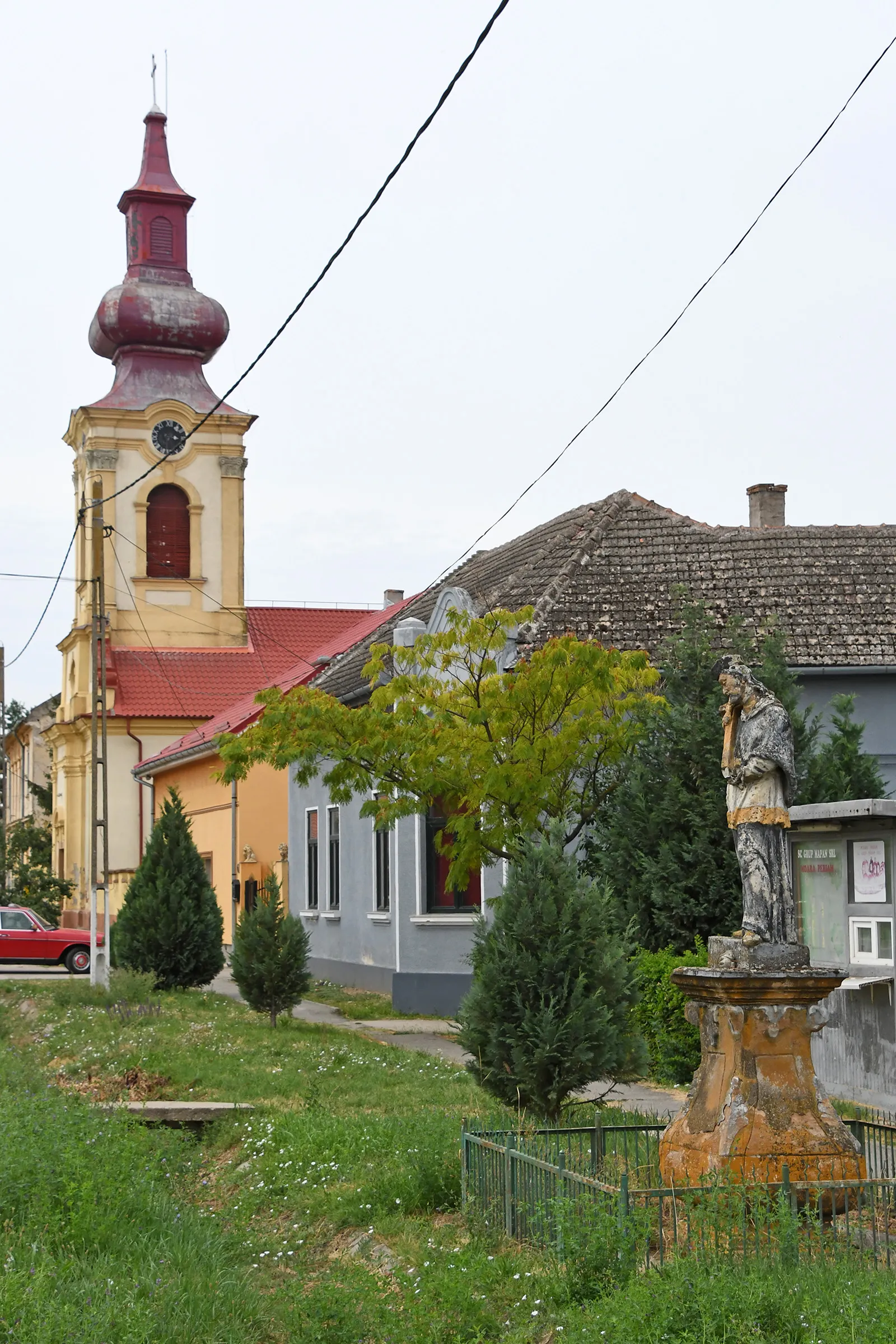 Photo showing: Statue of Saint John of Nepomuk in Periam, Romania
