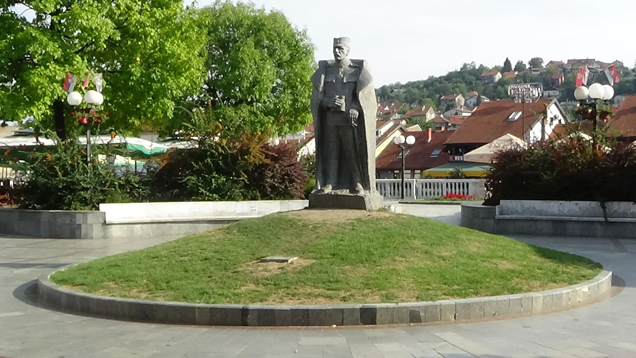 Photo showing: Duke Zivojin Misic's statue in Valjevo.