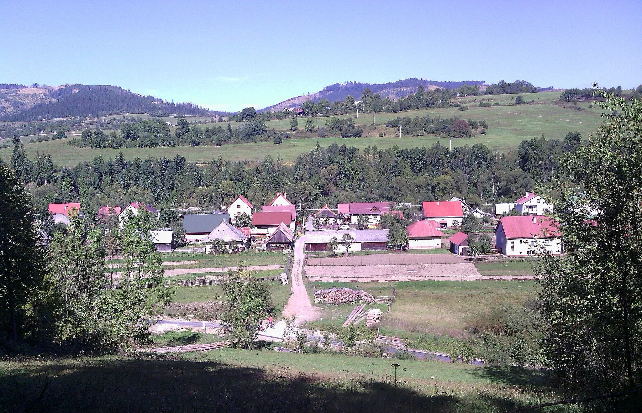 Photo showing: Nová Bystrica, village in Kysuce, Slovak republic, residential district Hanidžiar