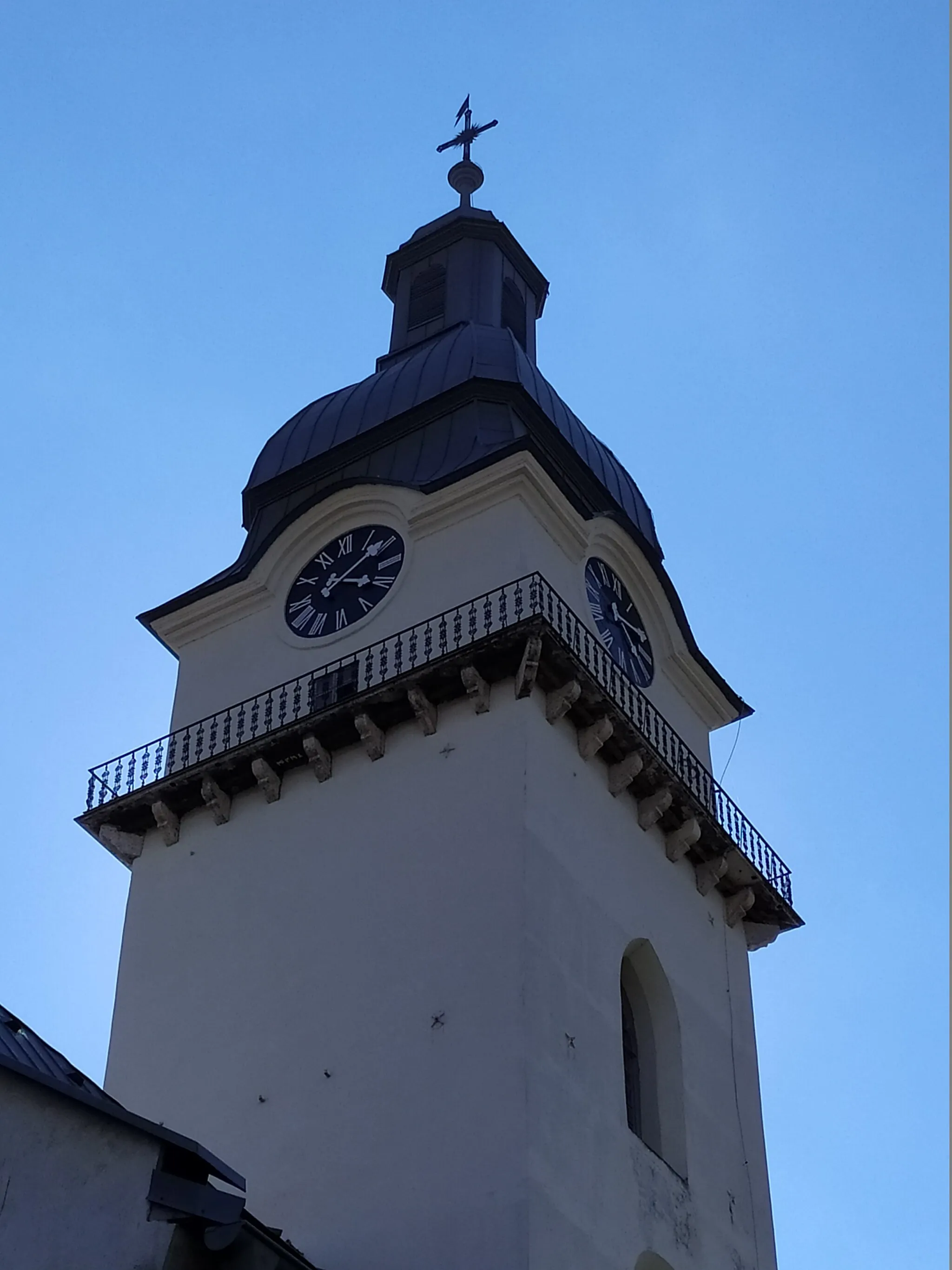Photo showing: Spišská Belá (okr. Kežmarok), Kostol svätého Antona Pustovníka; detail veže s ochodzou