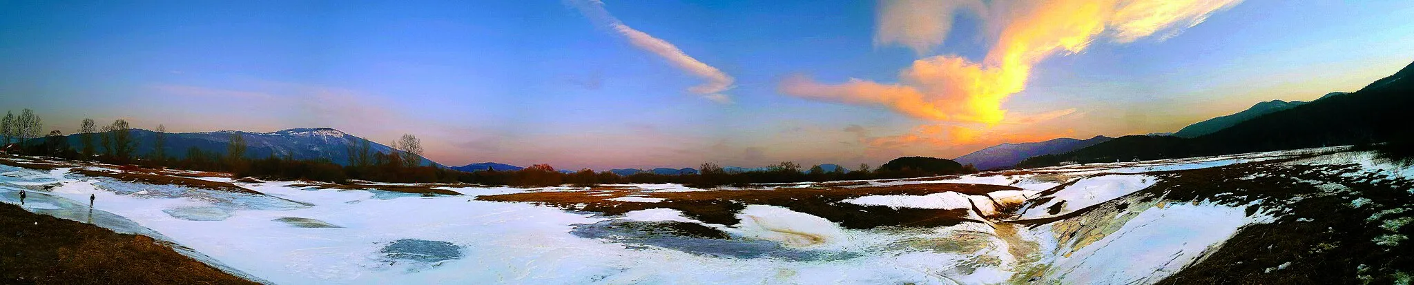 Photo showing: Cerkniško jezero v zimskem času