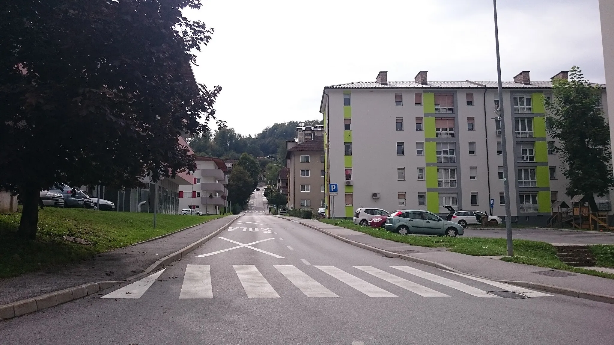Photo showing: View of the street "Log" in Hrastnik