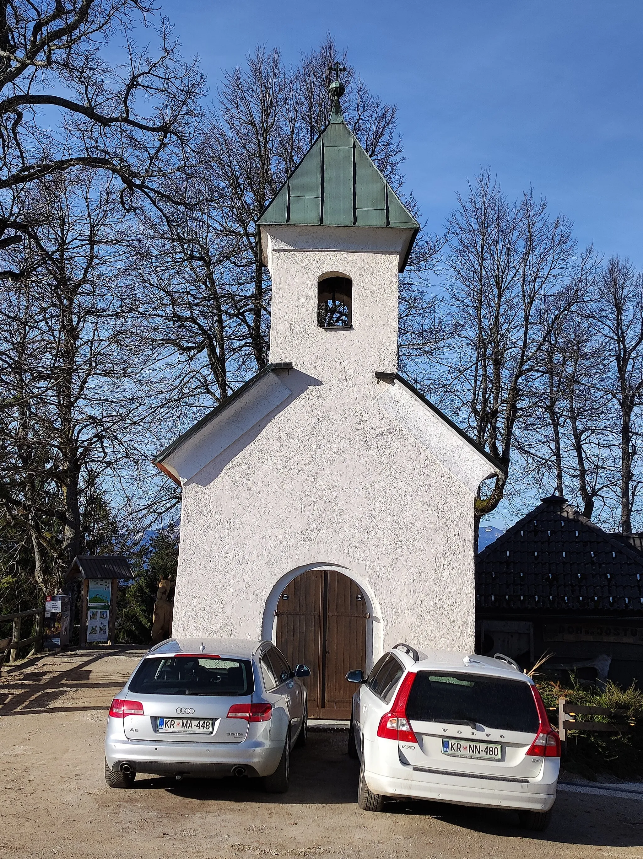 Photo showing: Our Lady of the Snows chapel on the Sveti Jošt nad Kranjem Hill.