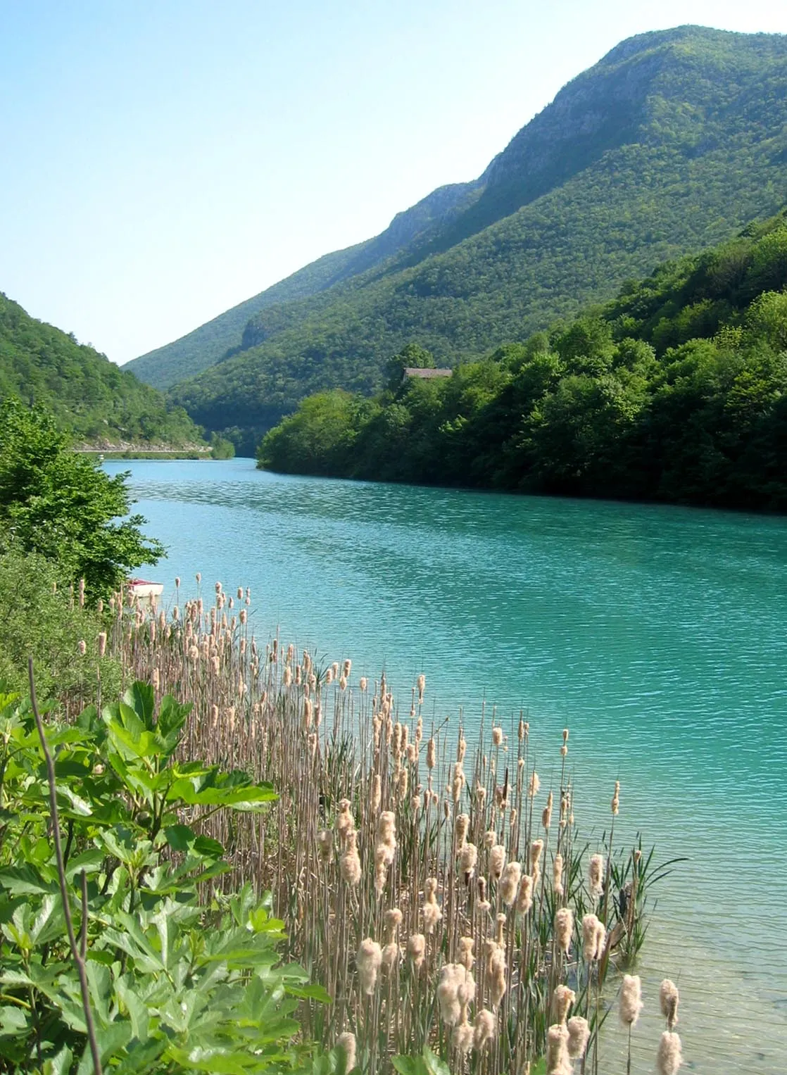 Photo showing: Soča river, between Tolmin and Solkan (Nova Gorica), Slovenia