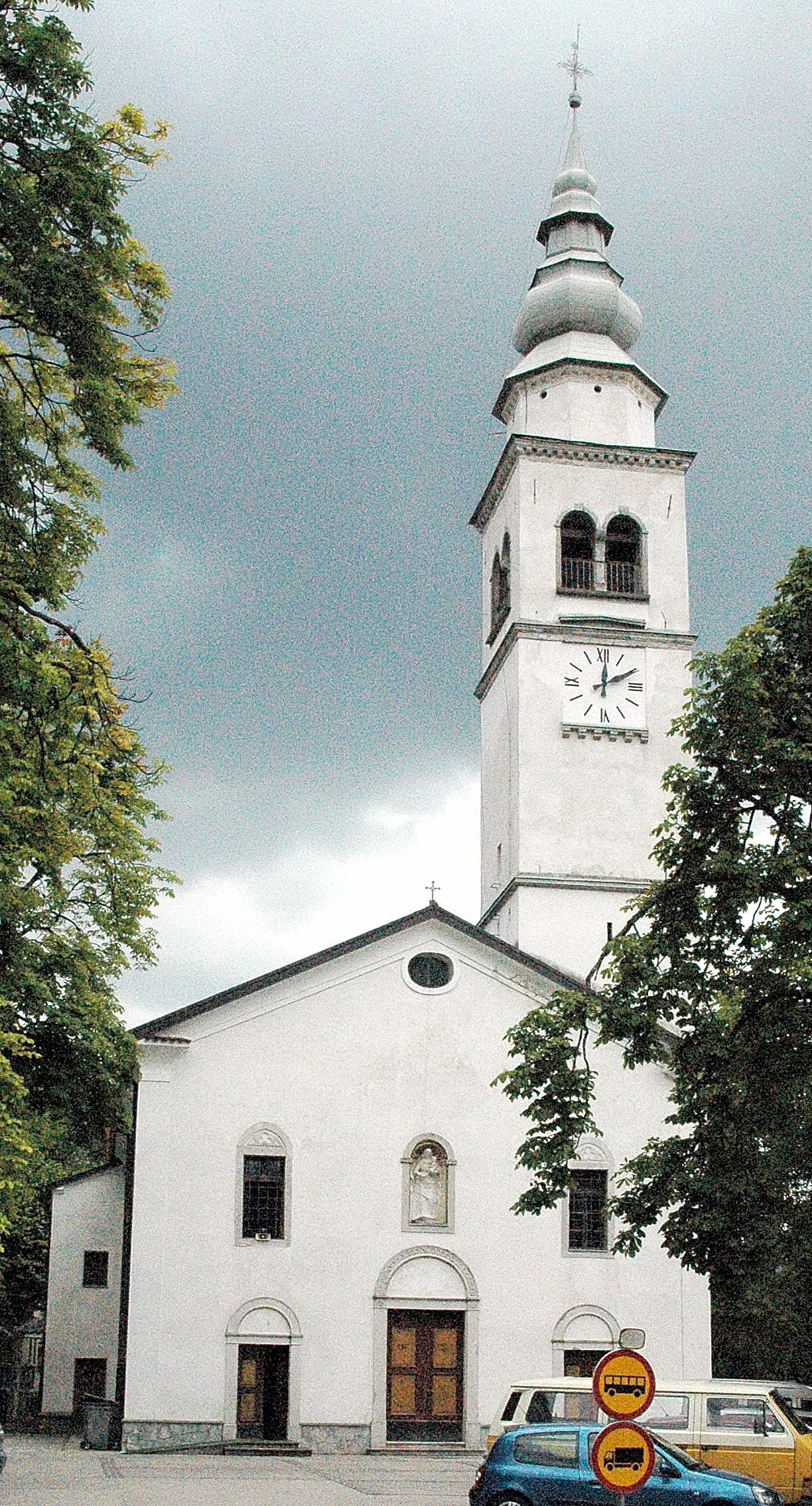Photo showing: Church Holy Mary (cerkev Marijinega vnebovzetja) at Tolmin, Slovenija