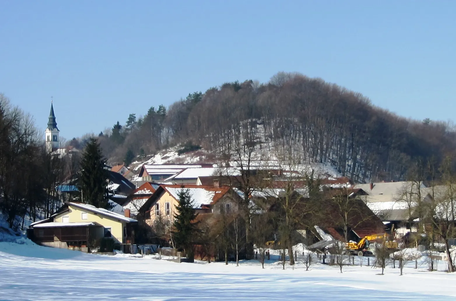 Photo showing: The settlement of Vnanje Gorice, Municipality of Brezovica, Slovenia