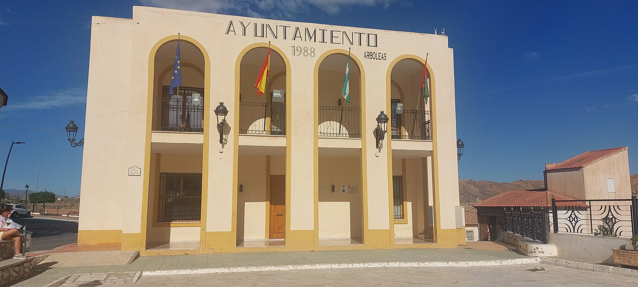 Photo showing: Casa Consistorial en el municipio de Arboleas, Almería. Foto tomada en el proyecto "Escuela de Wikicronistas"