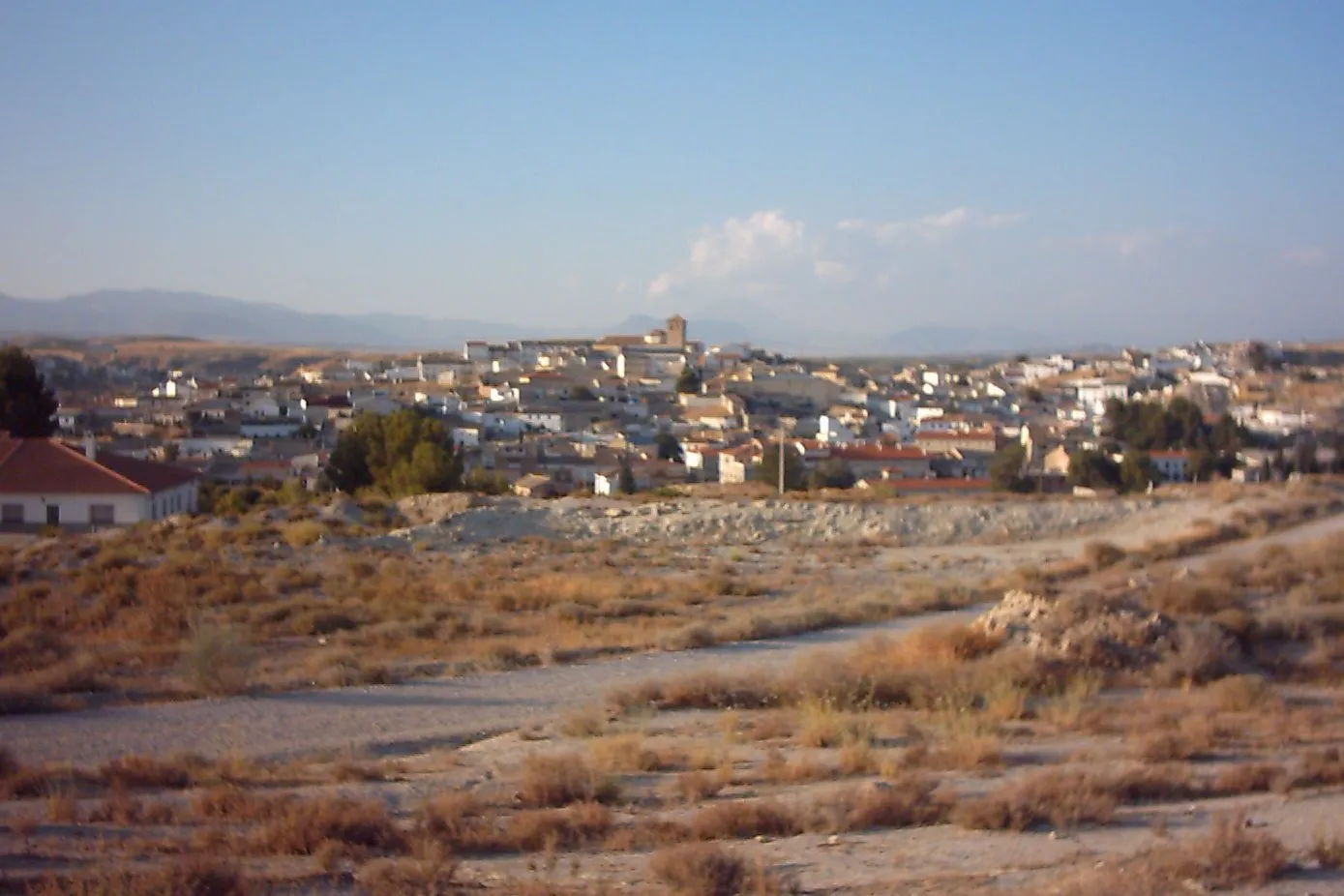 Photo showing: Panorámica de la localidad de Benamaurel (Granada, España) desde el paraje de La Loma.