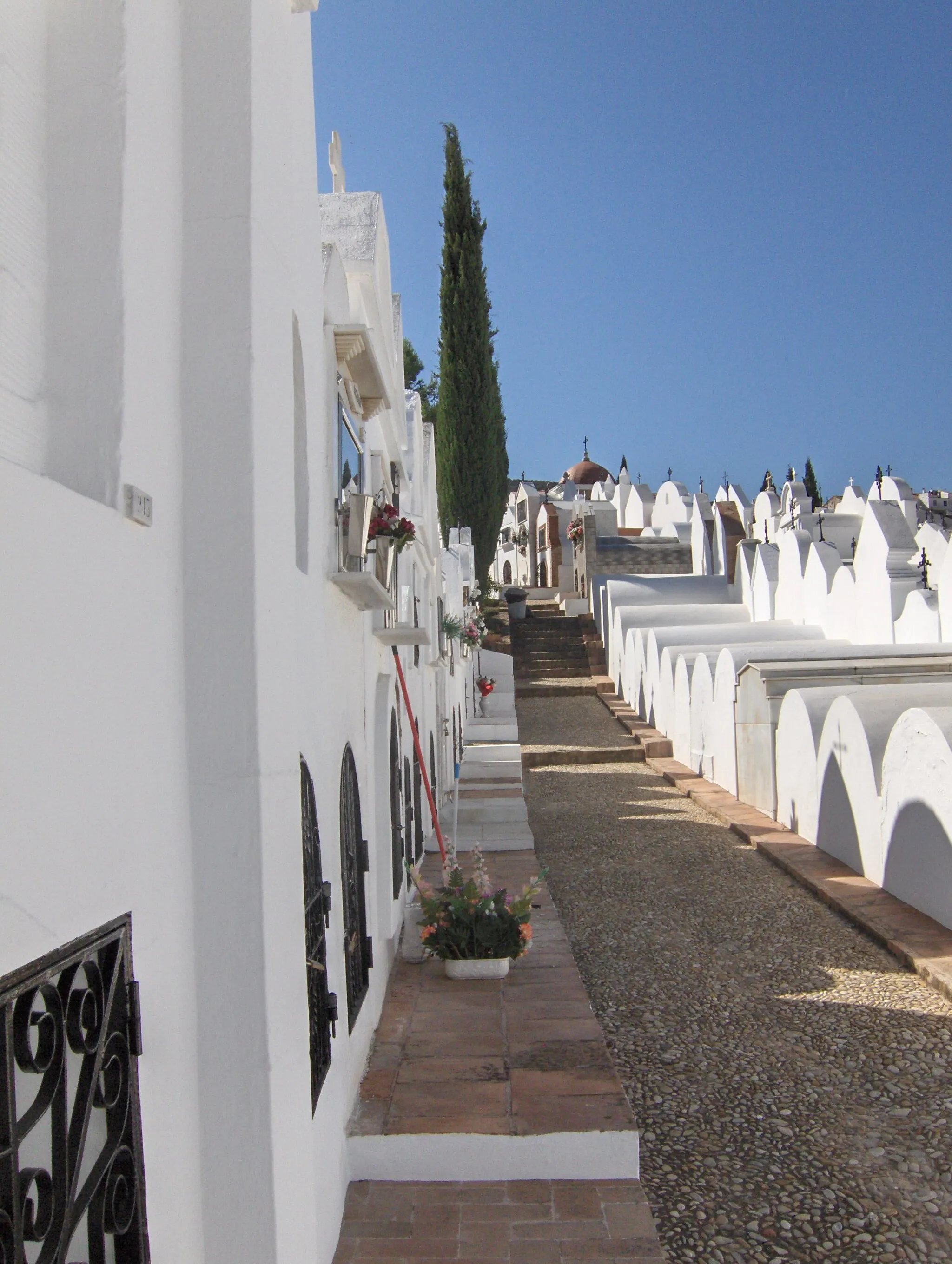 Photo showing: Calle del cementerio de Sana Sebastián, Casbermeja, Málaga, España.