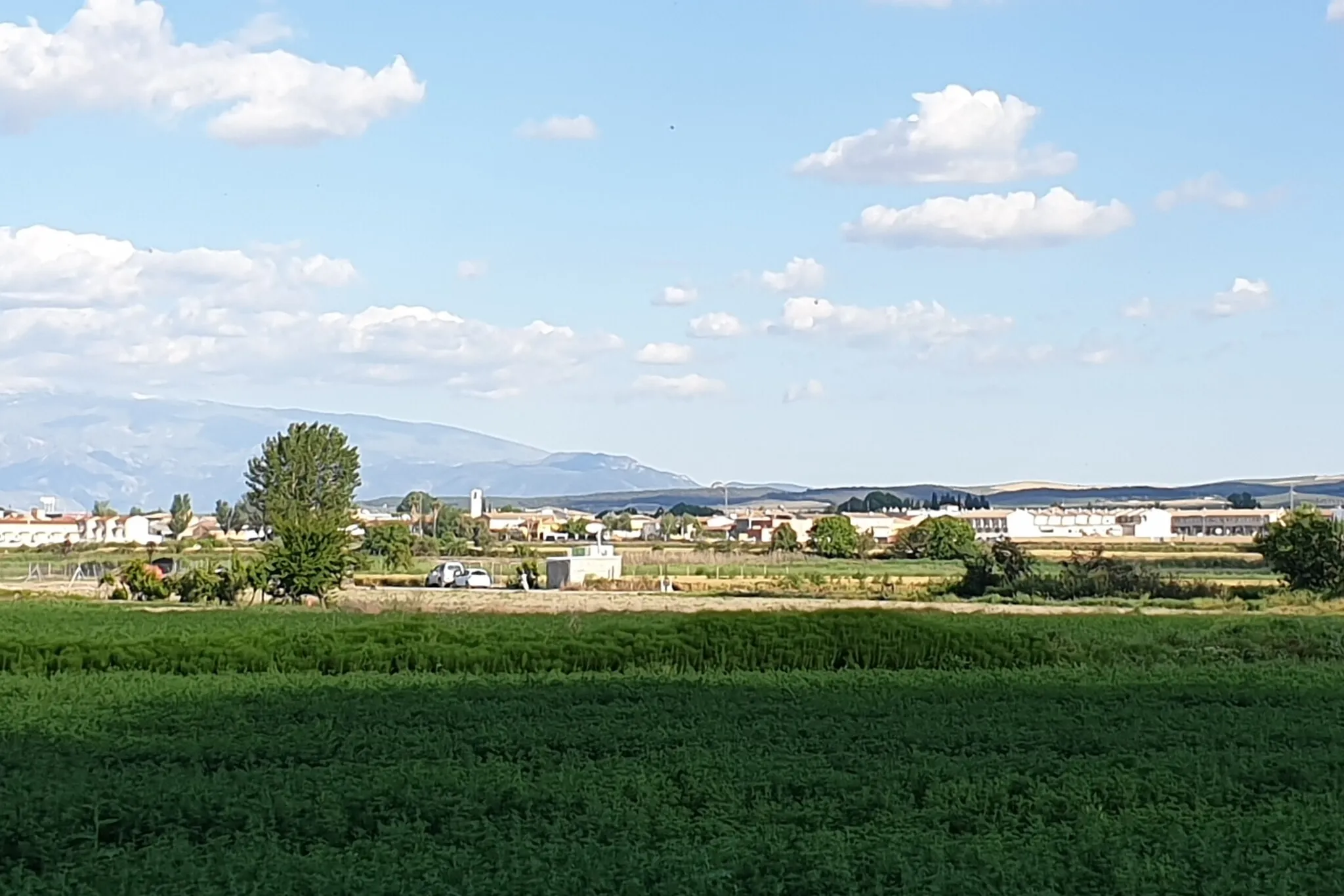 Photo showing: Vista de la localidad de Cijuela, en la provincia de Granada (España) desde la ribera del Genil dentro del término municipal de Fuente Vaqueros.