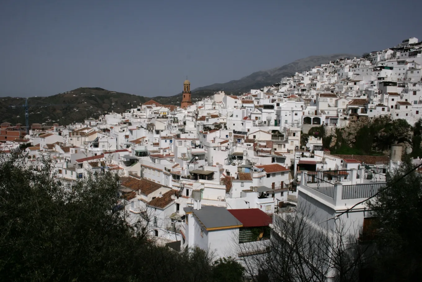 Photo showing: View over the village Cómpeta east of Málaga, Spain.