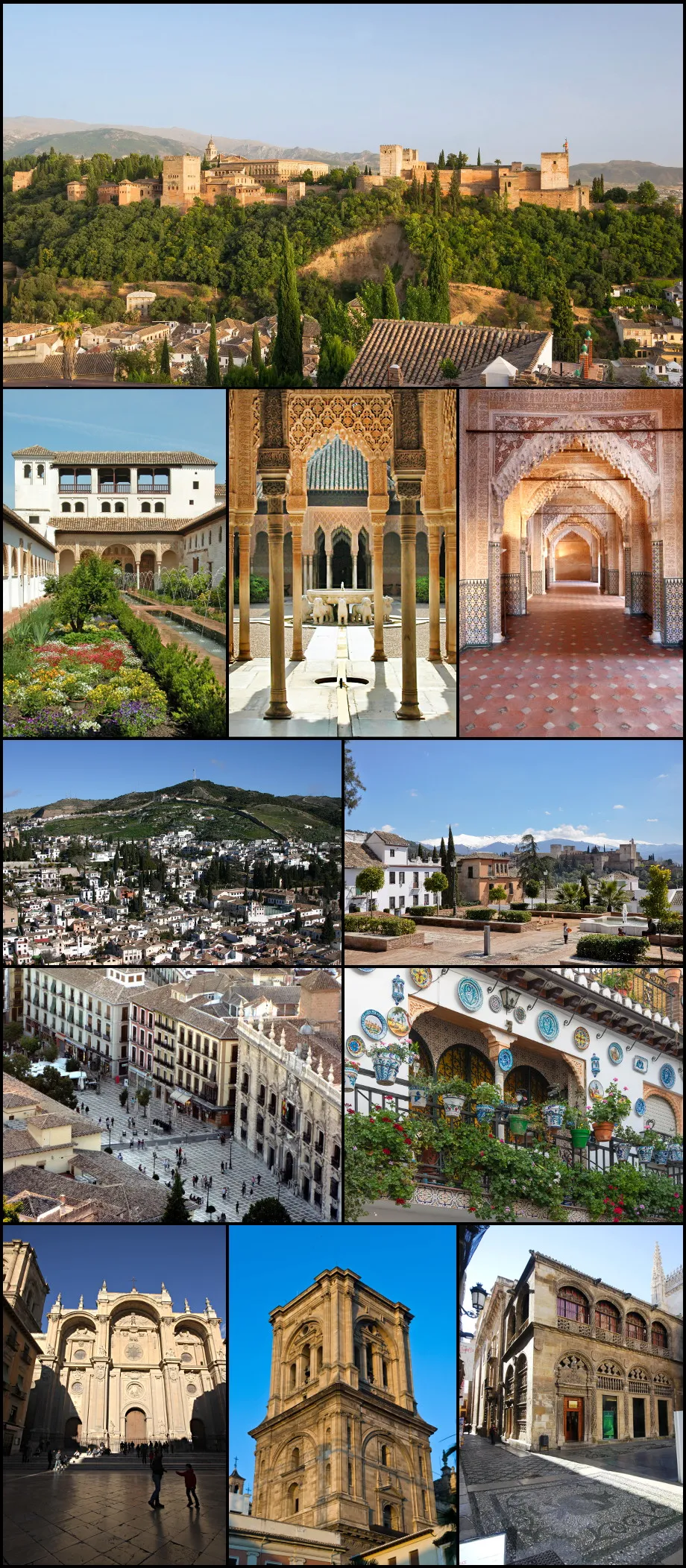 Photo showing: Collage of photos of Granada
