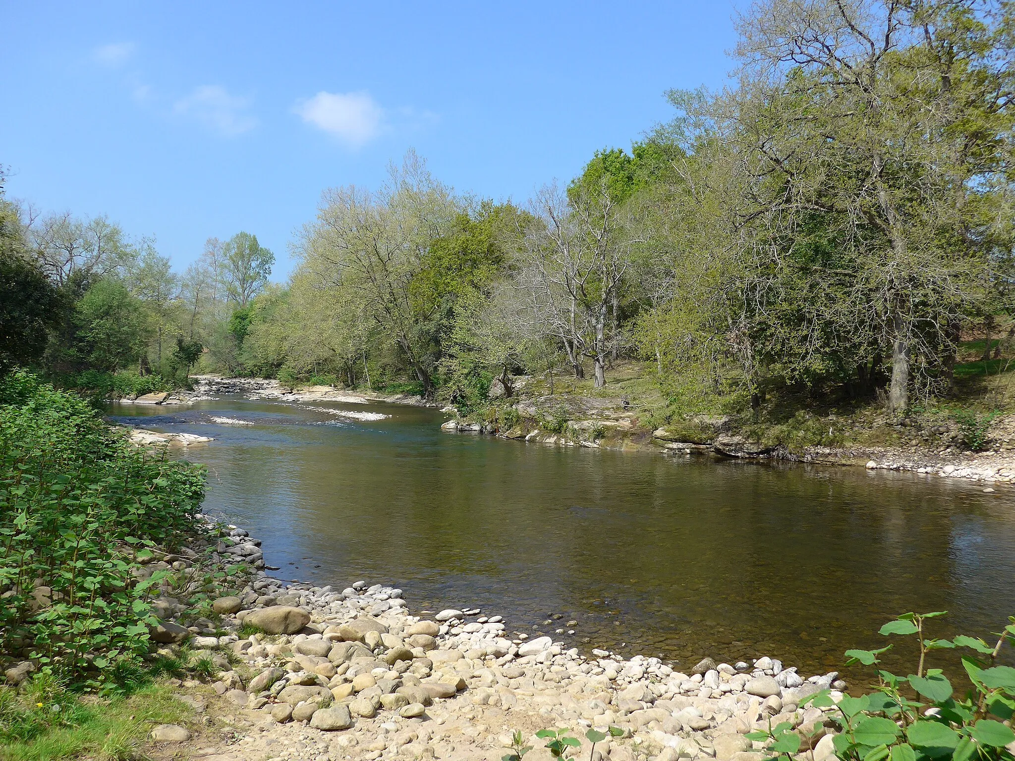 Photo showing: El río Saja a su paso por Villapresente (Reocín, Cantabria).