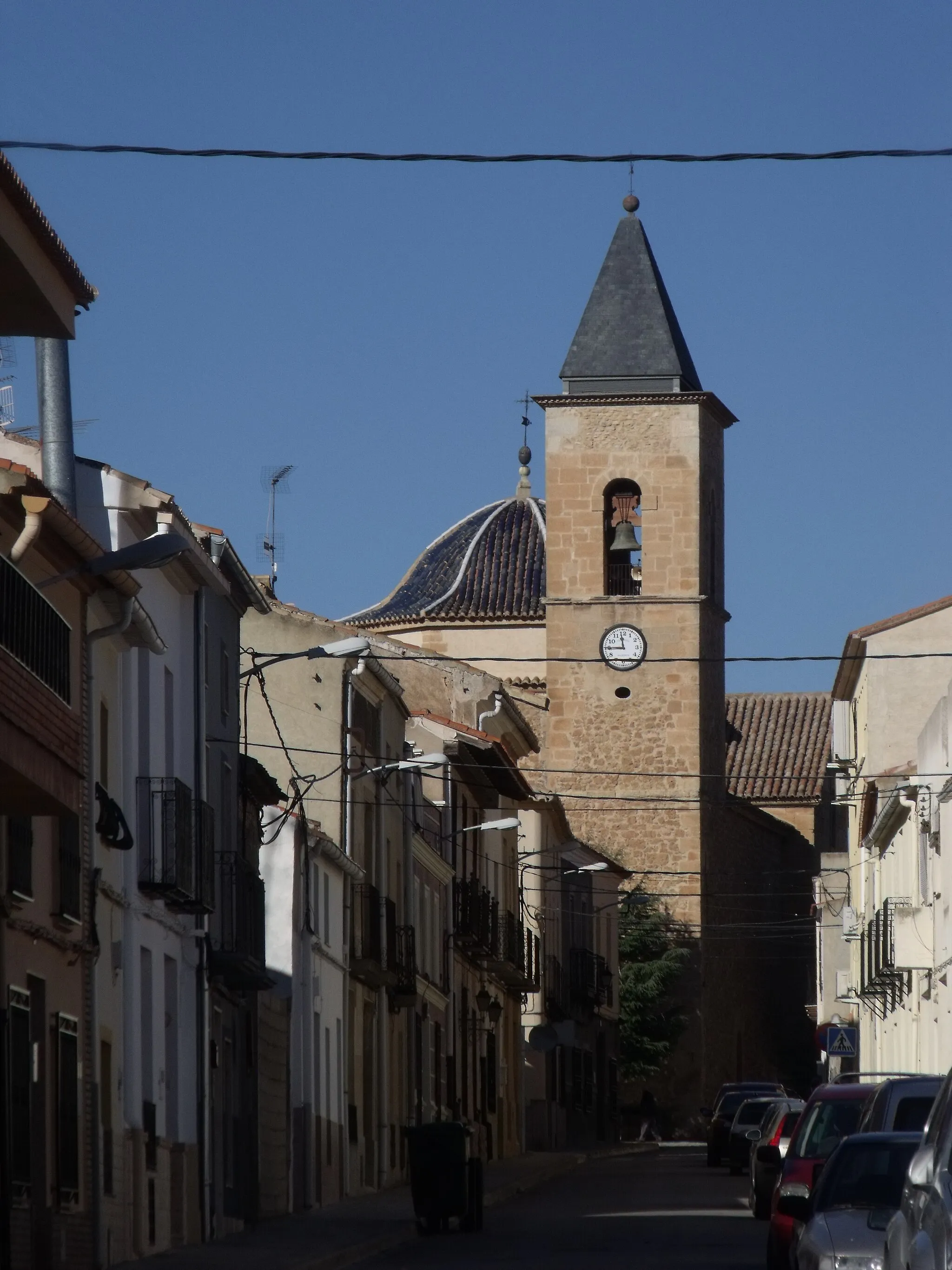 Photo showing: Vista del campanario de la Iglesia parroquial de Santa Marina