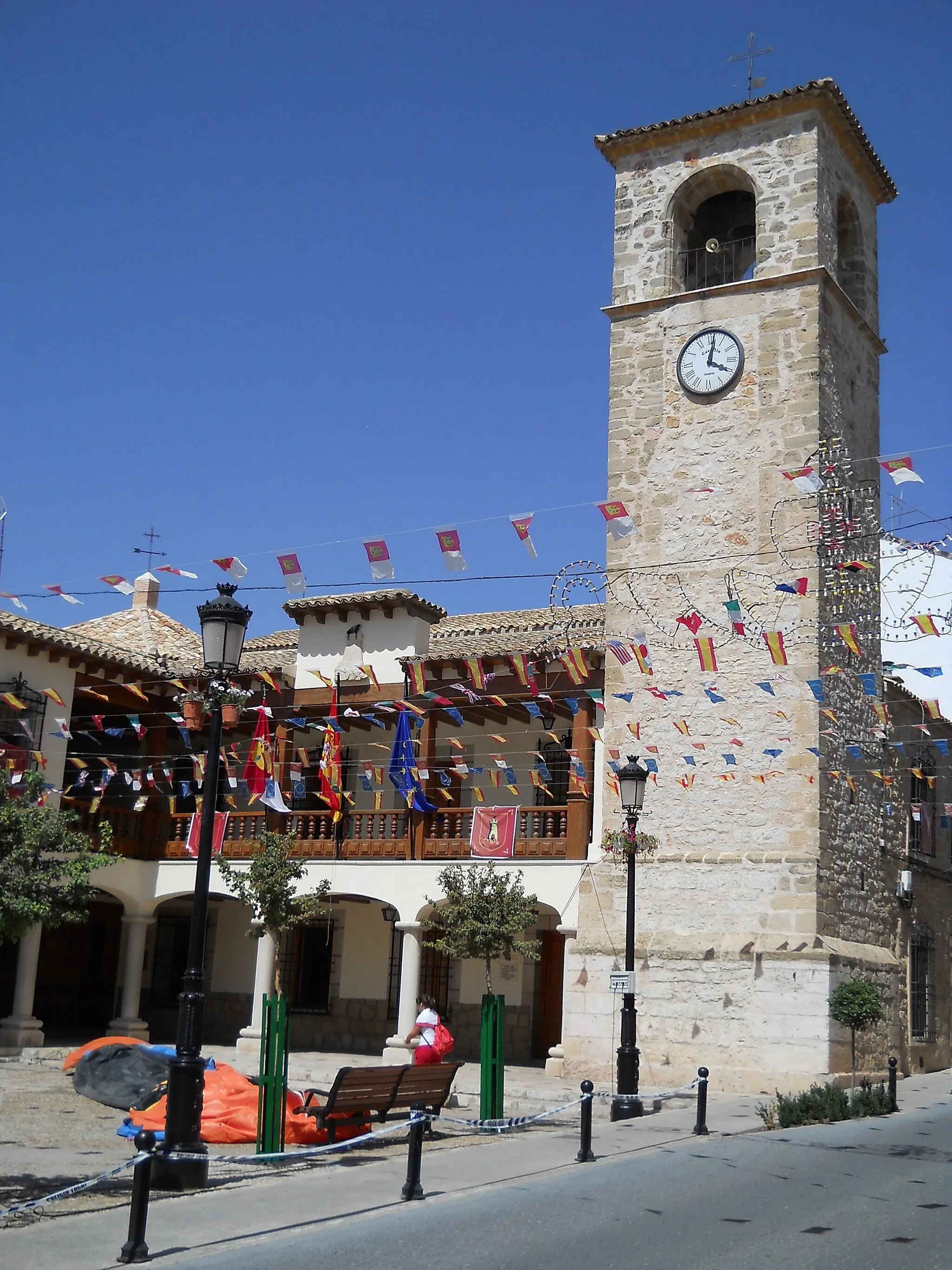 Photo showing: Town hall, Mota del Cuervo, province of Cuenca, Spain.