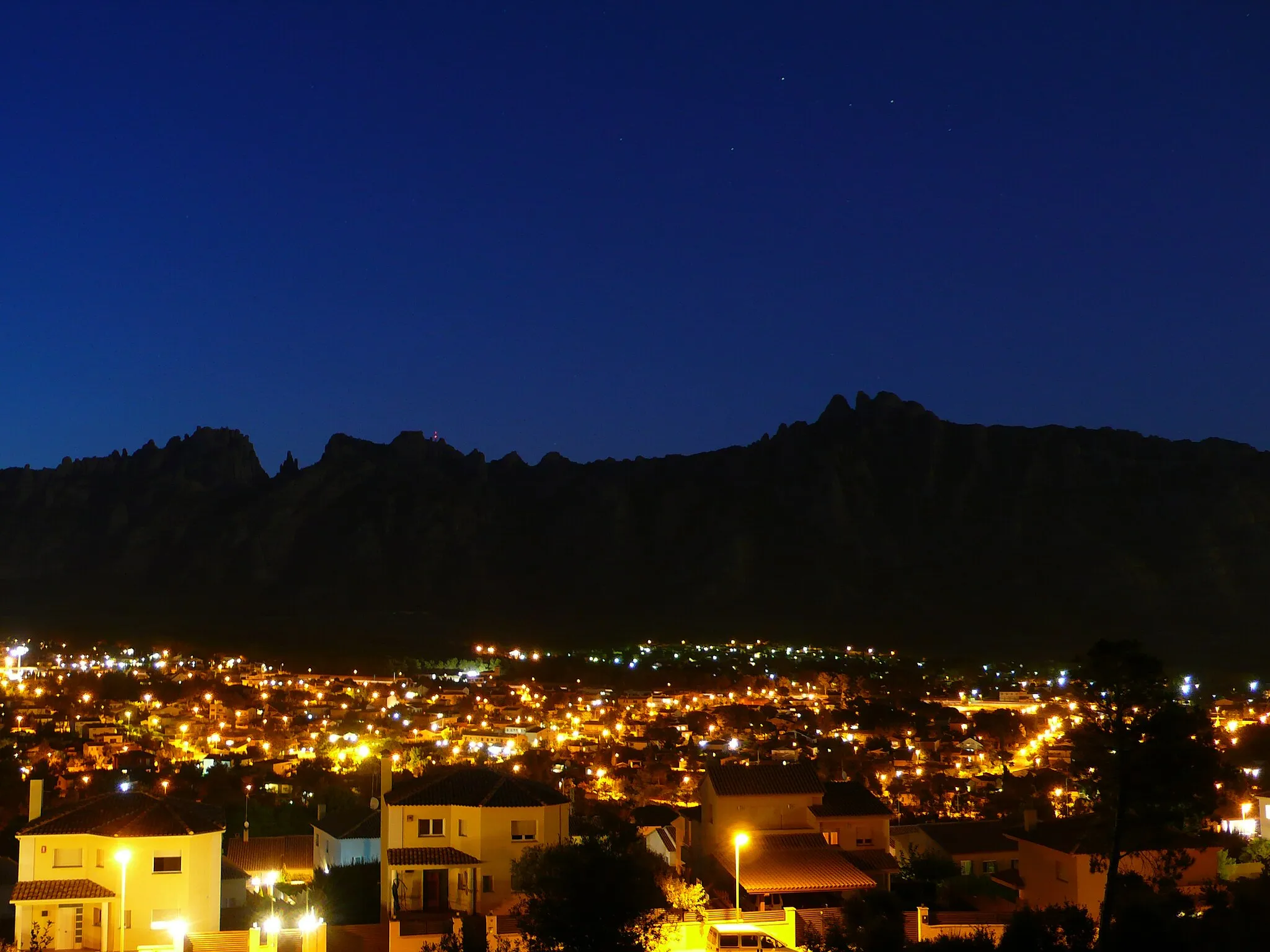 Photo showing: Sunset of Collbató (Catalonia)