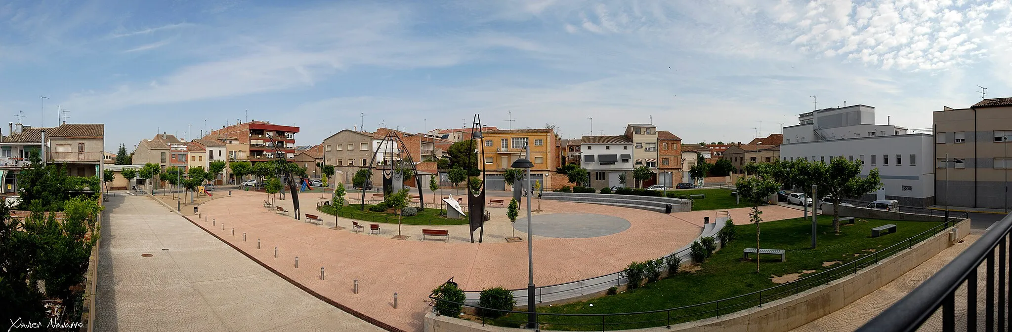 Photo showing: Plaça Catalunya de Juneda (vista panoràmica)