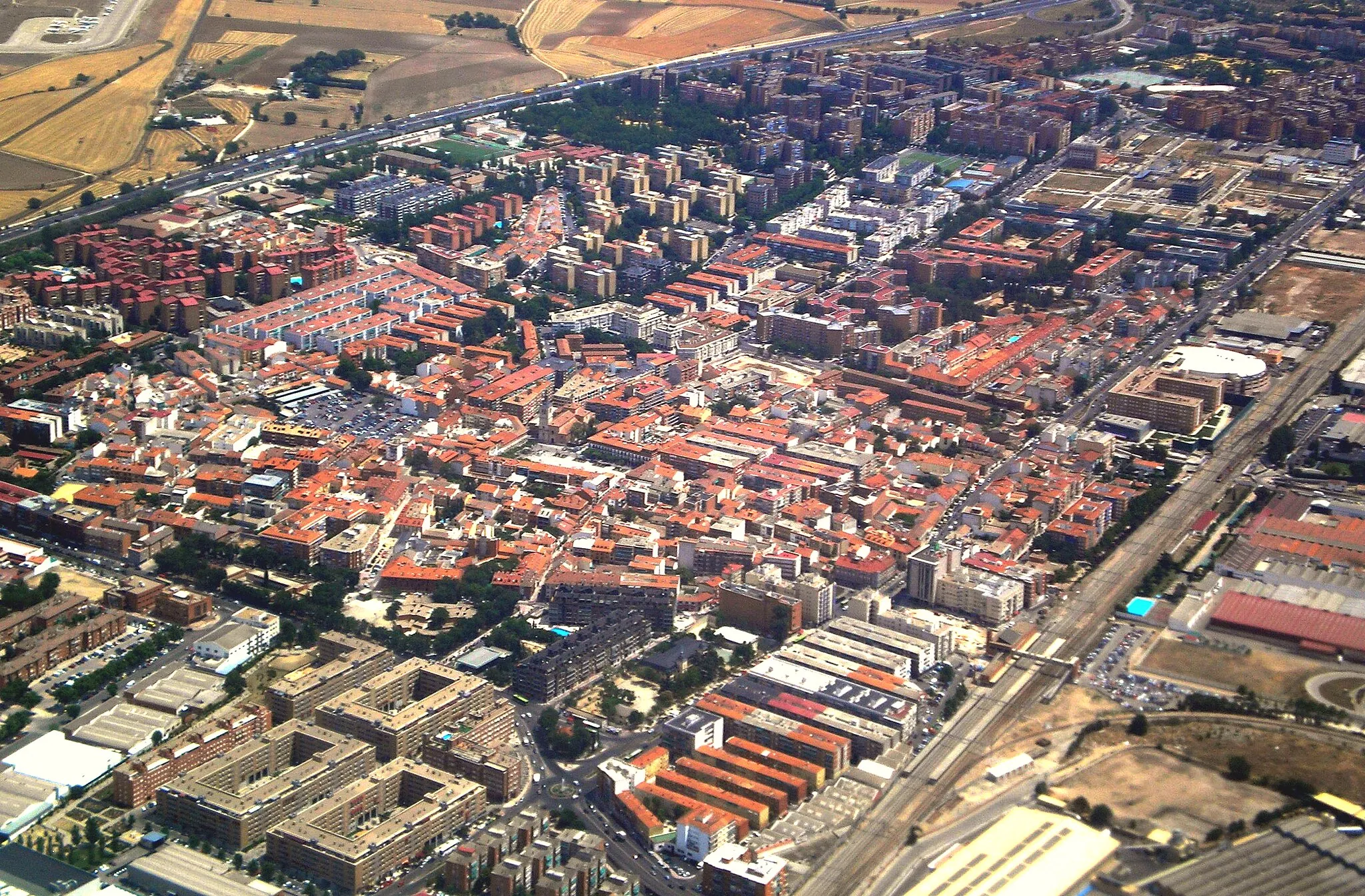 Photo showing: Torrejón de Ardoz (Madrid, Spain) from the air.