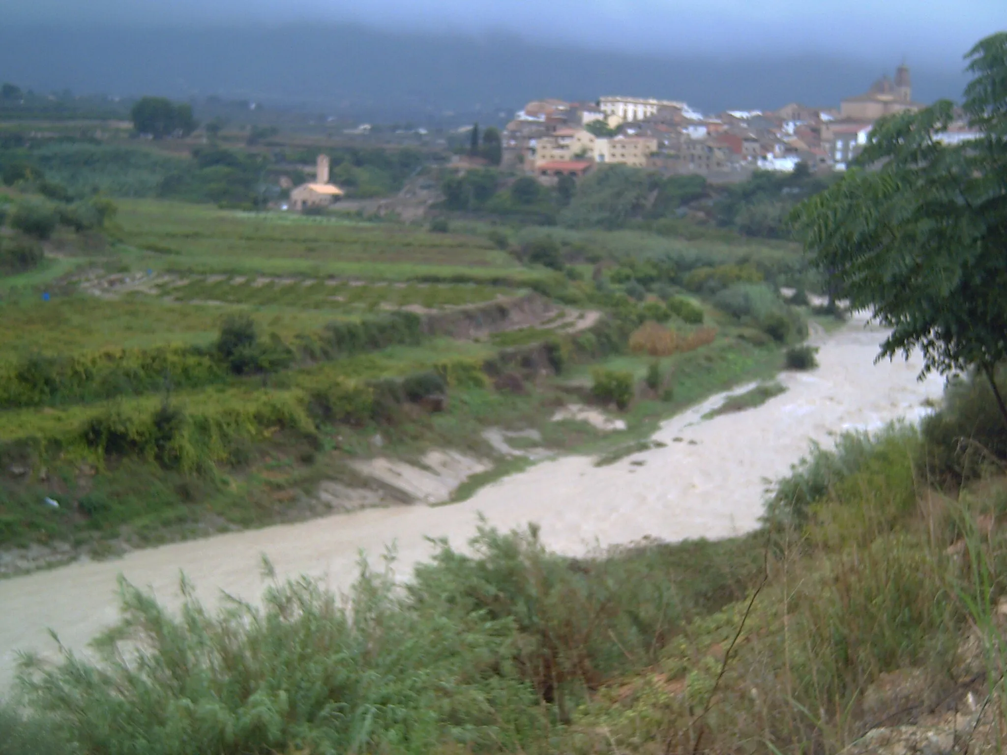 Photo showing: El riu Clarià després de la forta ploguda al octubre de 2007