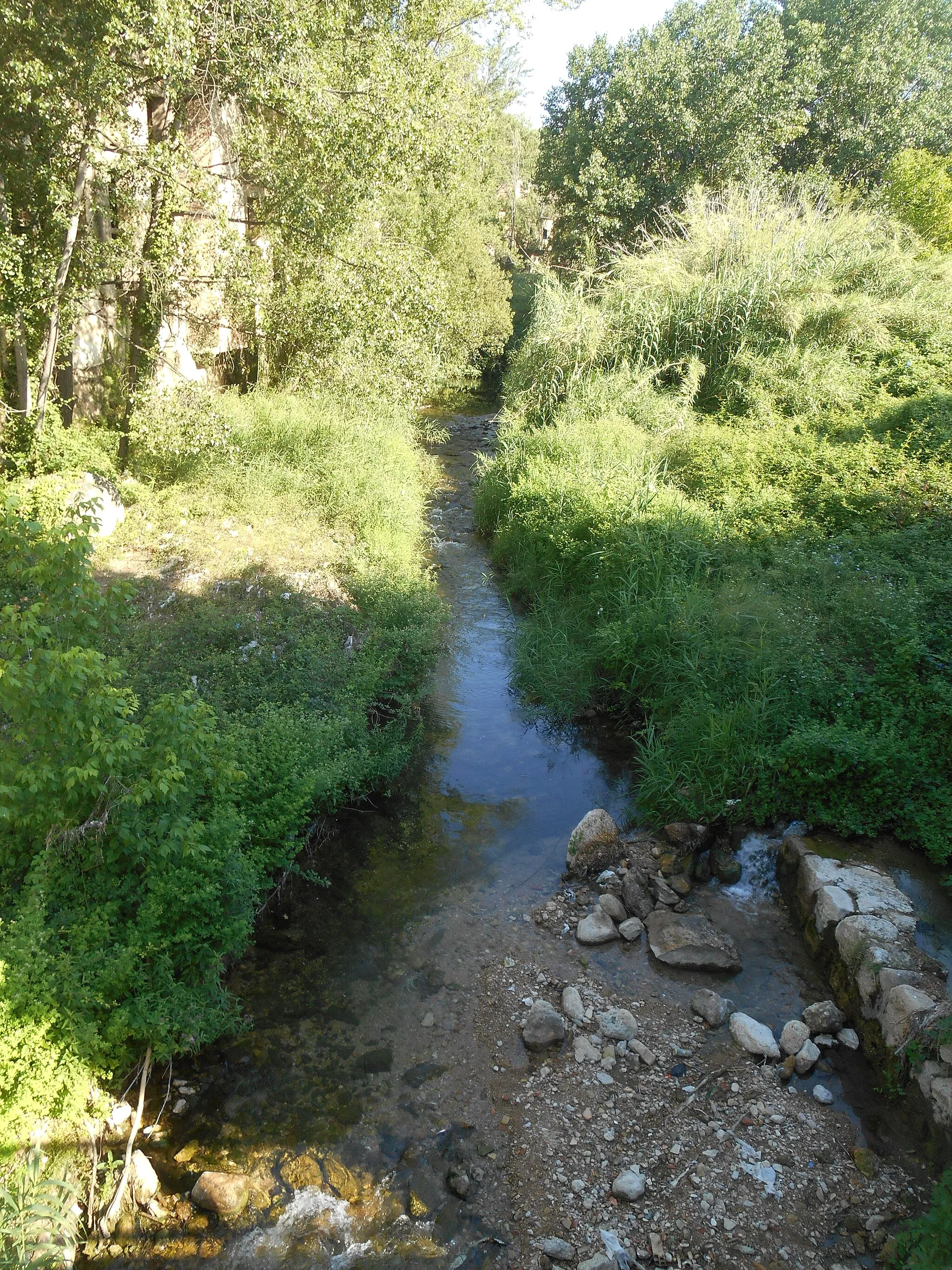 Photo showing: Riu Bunyol des del pont del carrer Vall d'Andorra.