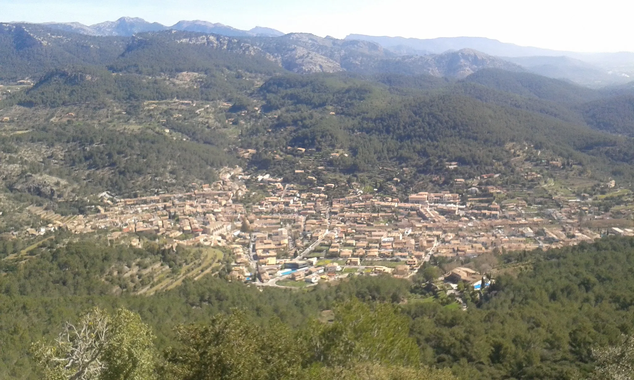 Photo showing: Vista d'Esporles des del Cor de Jesús