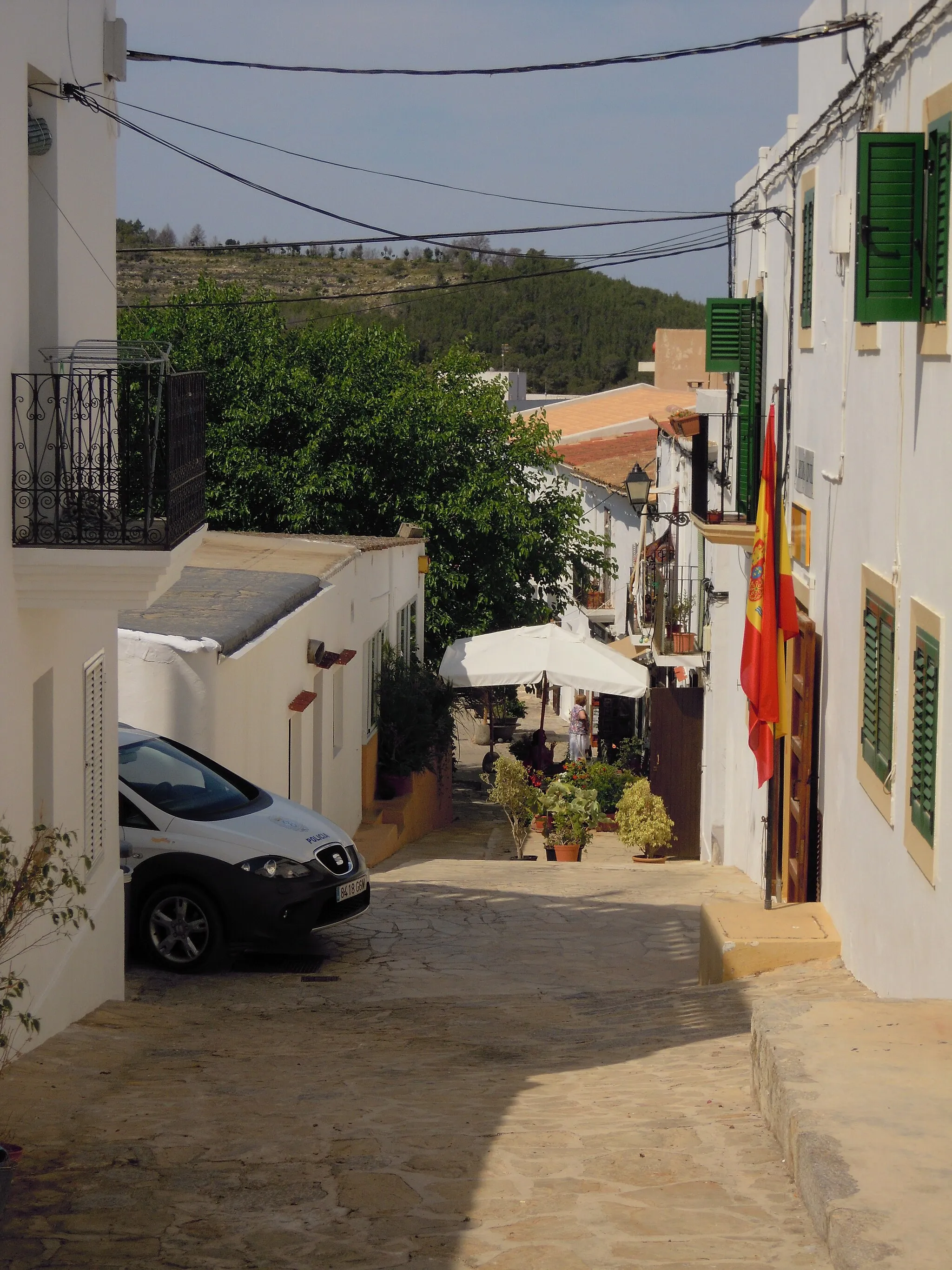 Photo showing: Street in the Center of the village of Sant Joan de Labritja, Ibiza, Spain