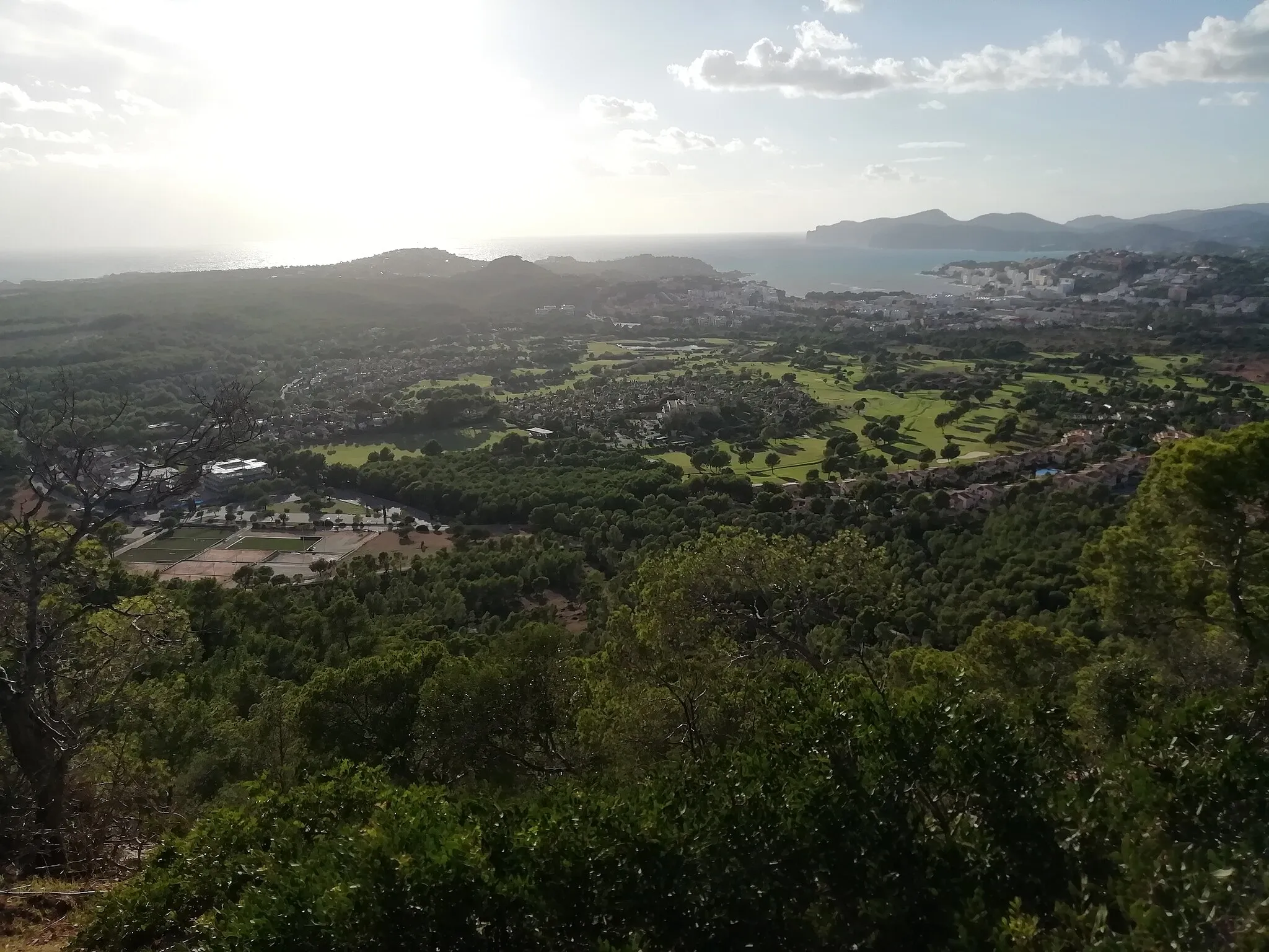 Photo showing: Santa Ponsa vista desde el monte del bunker, en son Ferrer, Mallorca.