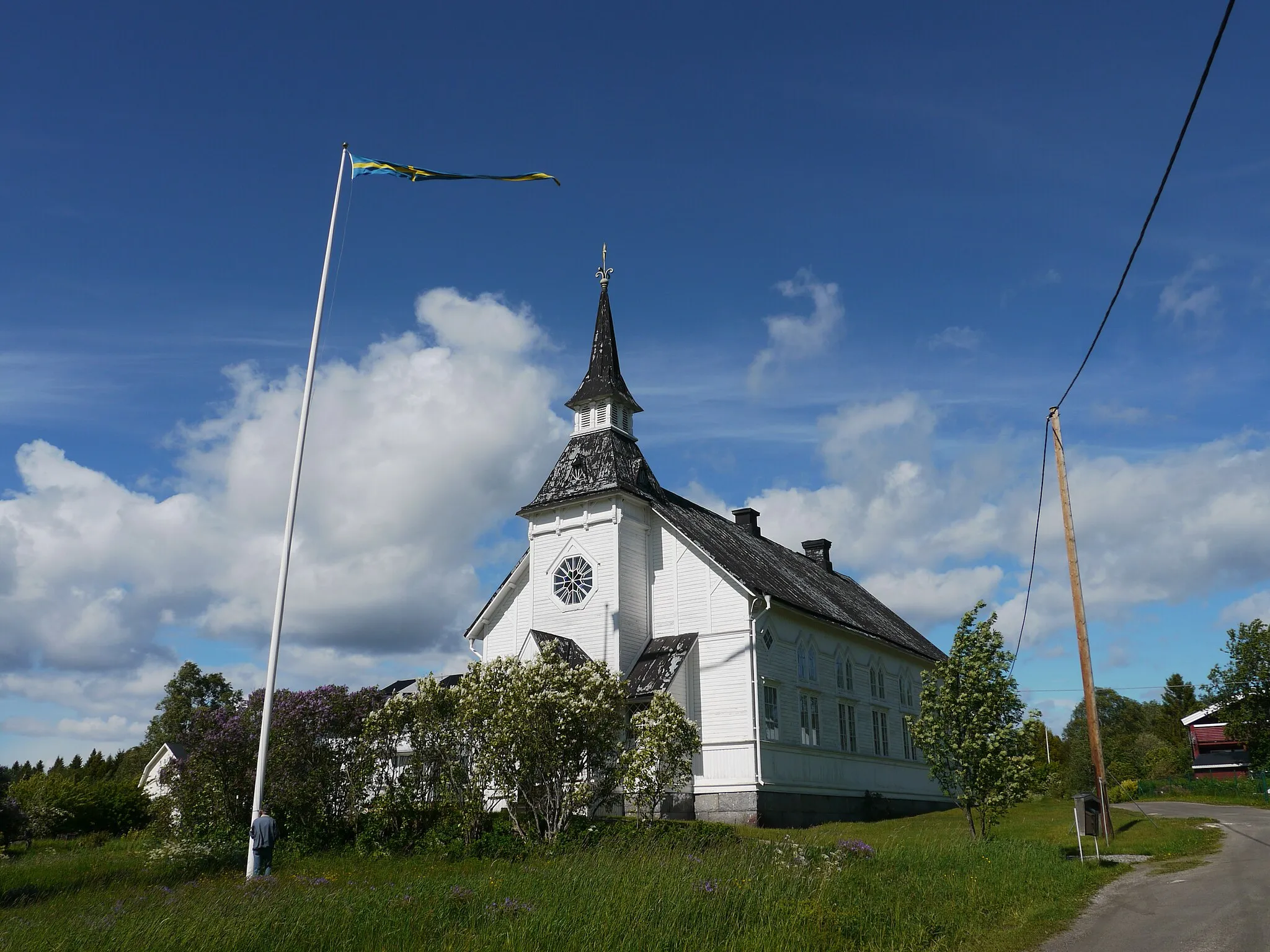 Photo showing: The Ebeneser church in Söråker, Sweden, seen from the right.