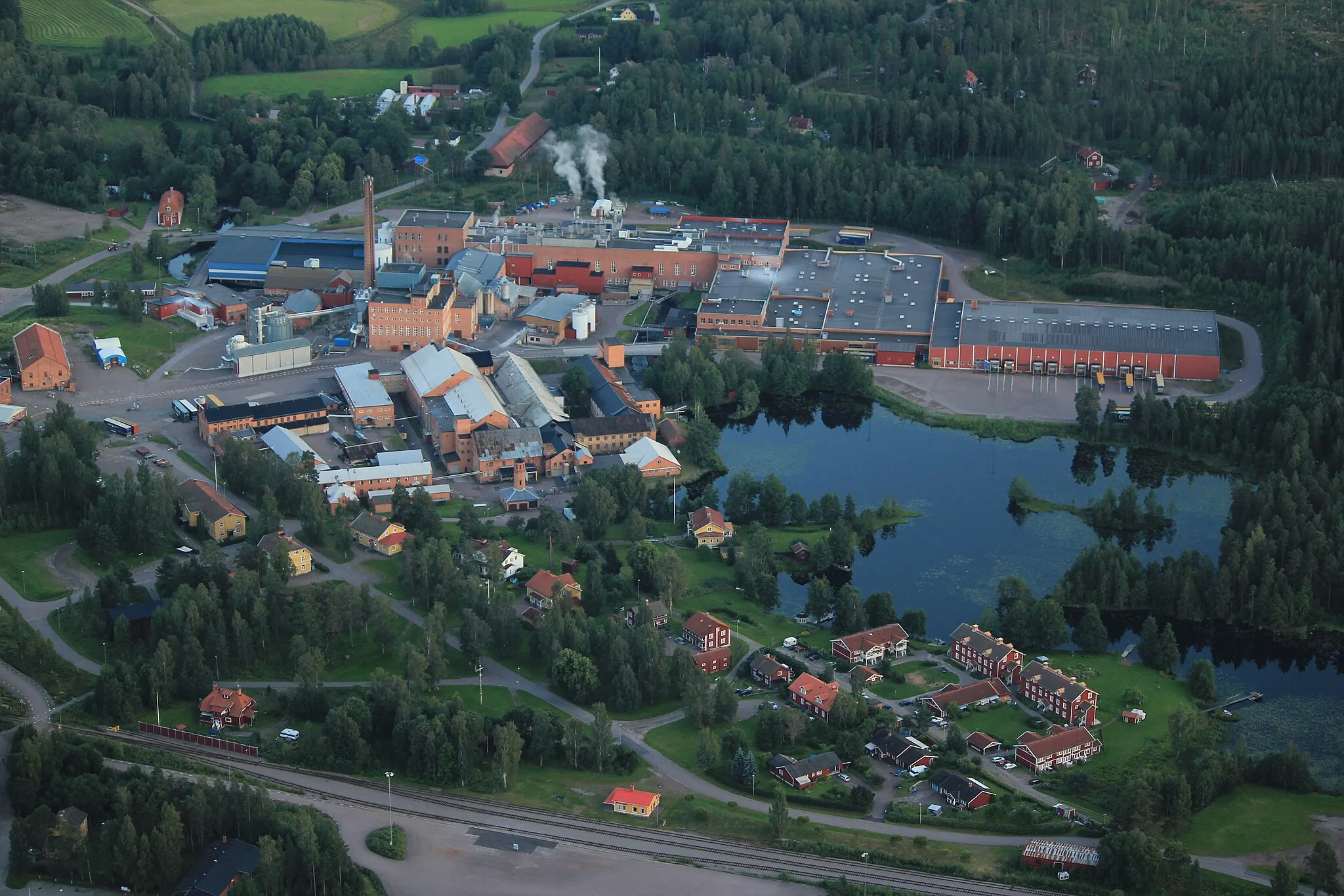 Photo showing: Flygfoto över Grycksbo, Falu kommun, Dalarnas län, Sverige