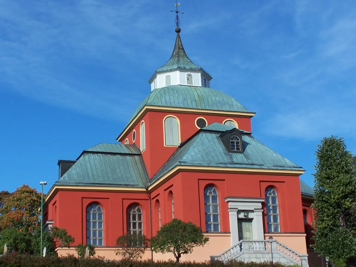 Photo showing: Söderhamn church from west, Sweden
