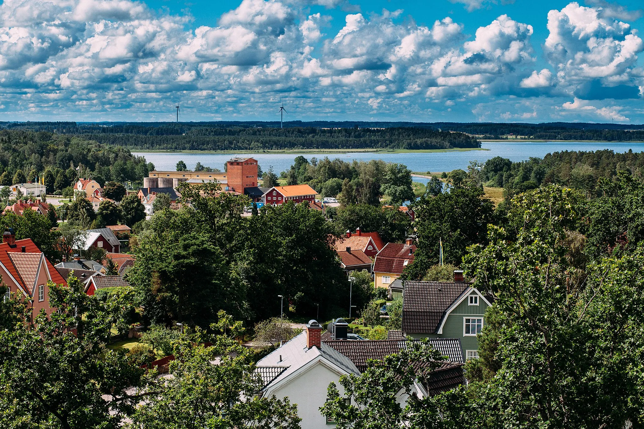 Photo showing: Vy över Borensberg sett från Klinten, 20 juli 2012