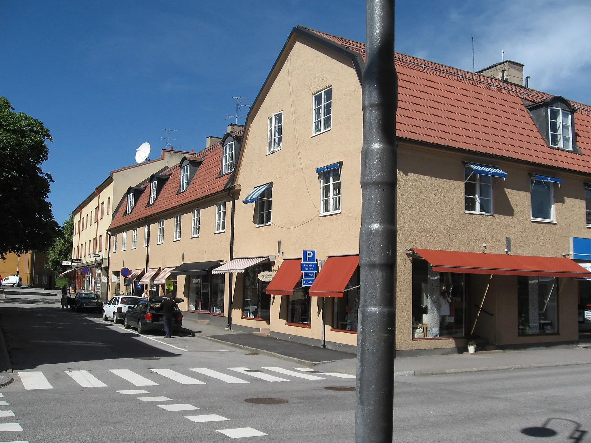 Photo showing: A warm summer day in Finspång, Sweden, typical buildings