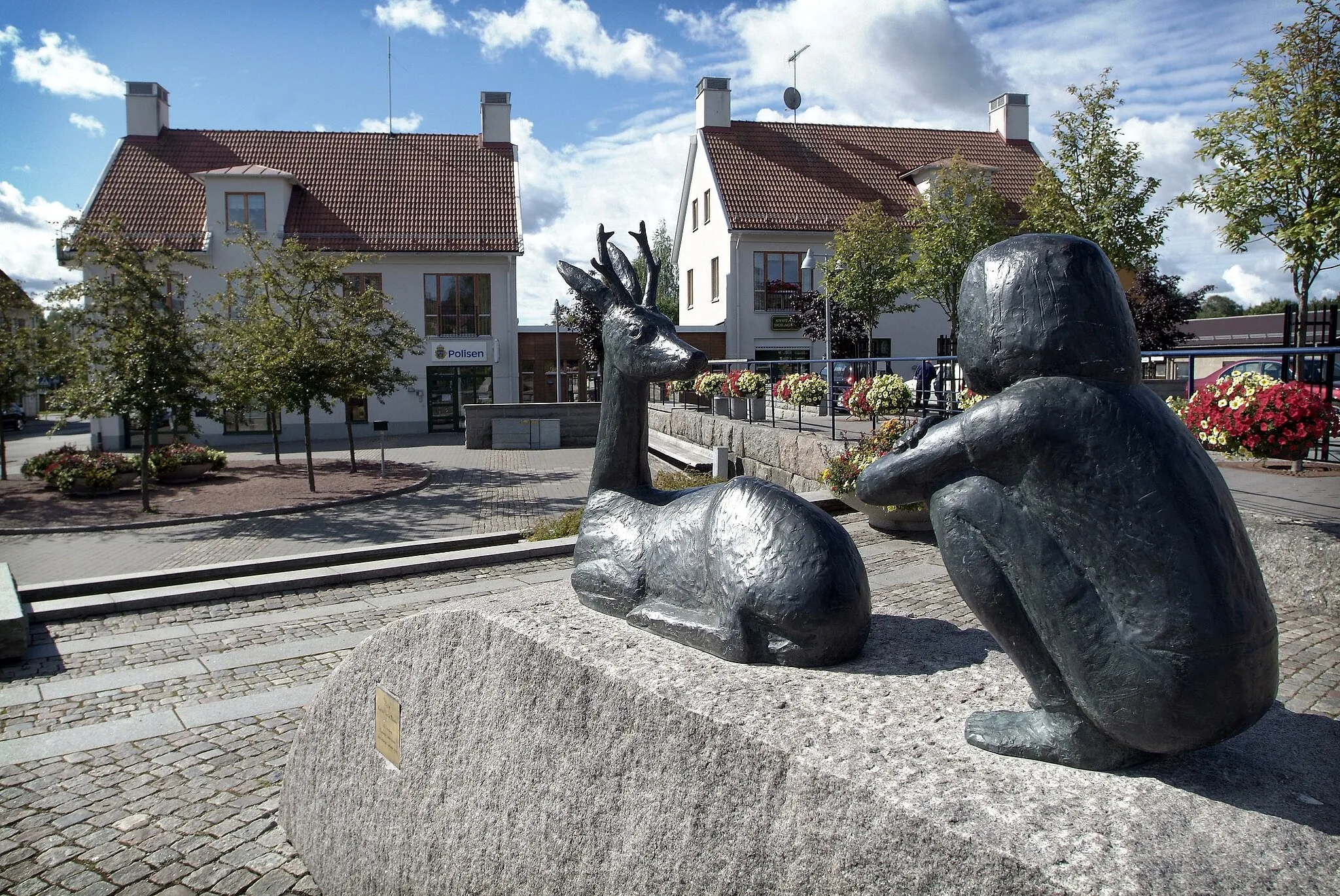 Photo showing: Torget i stad Fjugesta