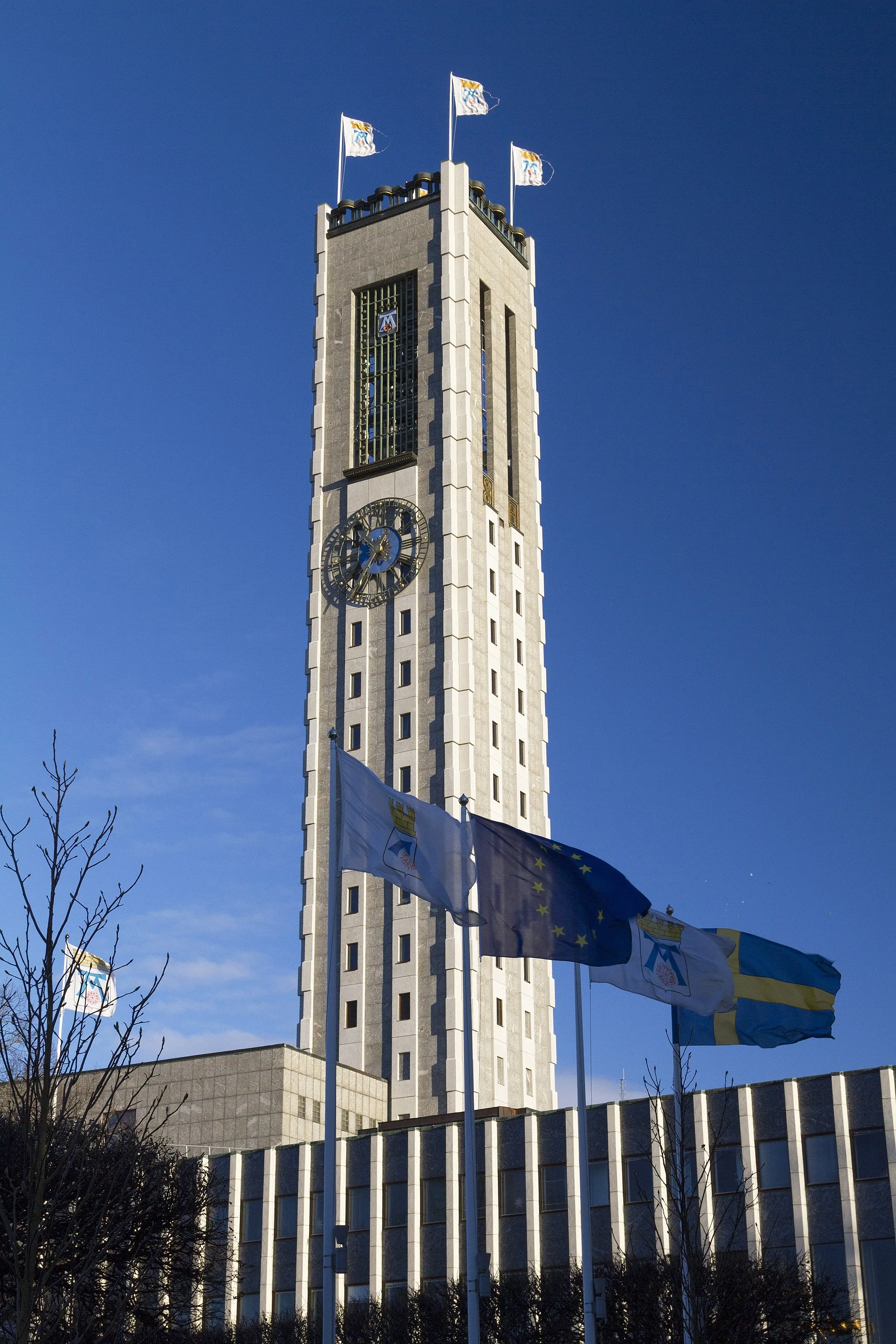 Photo showing: Västerås Town hall tower