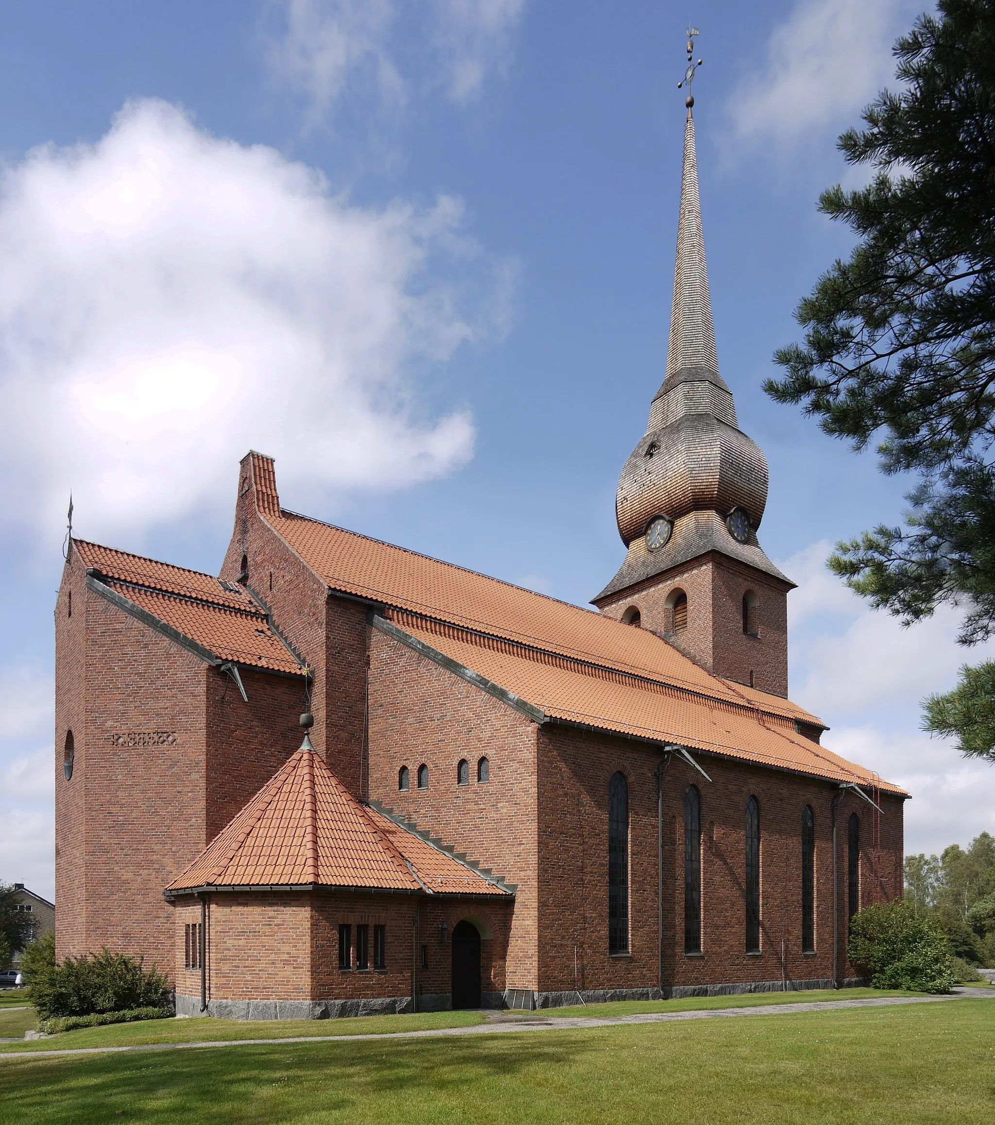 Photo showing: Bureå church, Diocese of Luleå, Skellefteå kommun, Bureå, Sweden. Church view.