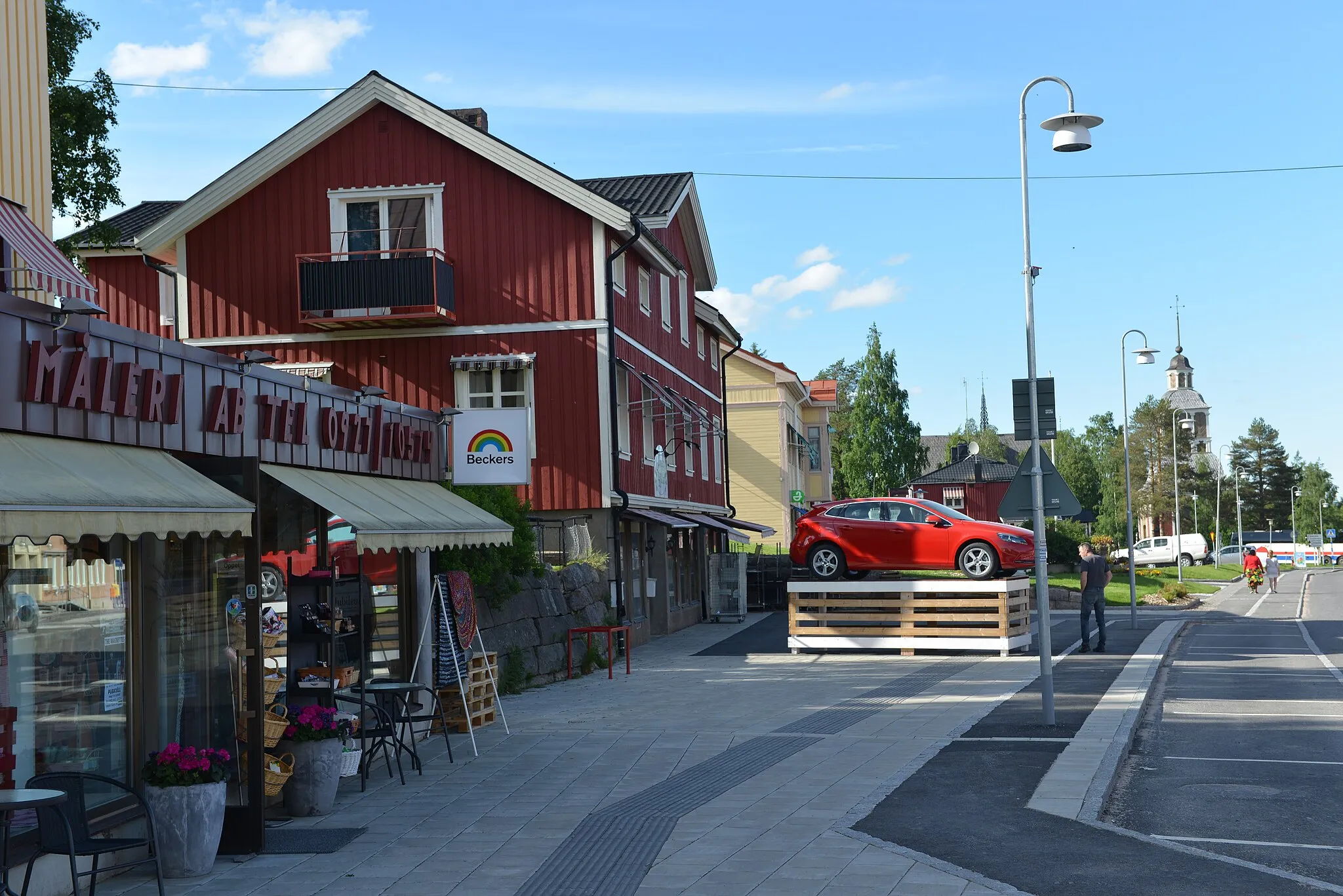 Photo showing: Övertorneå centrum