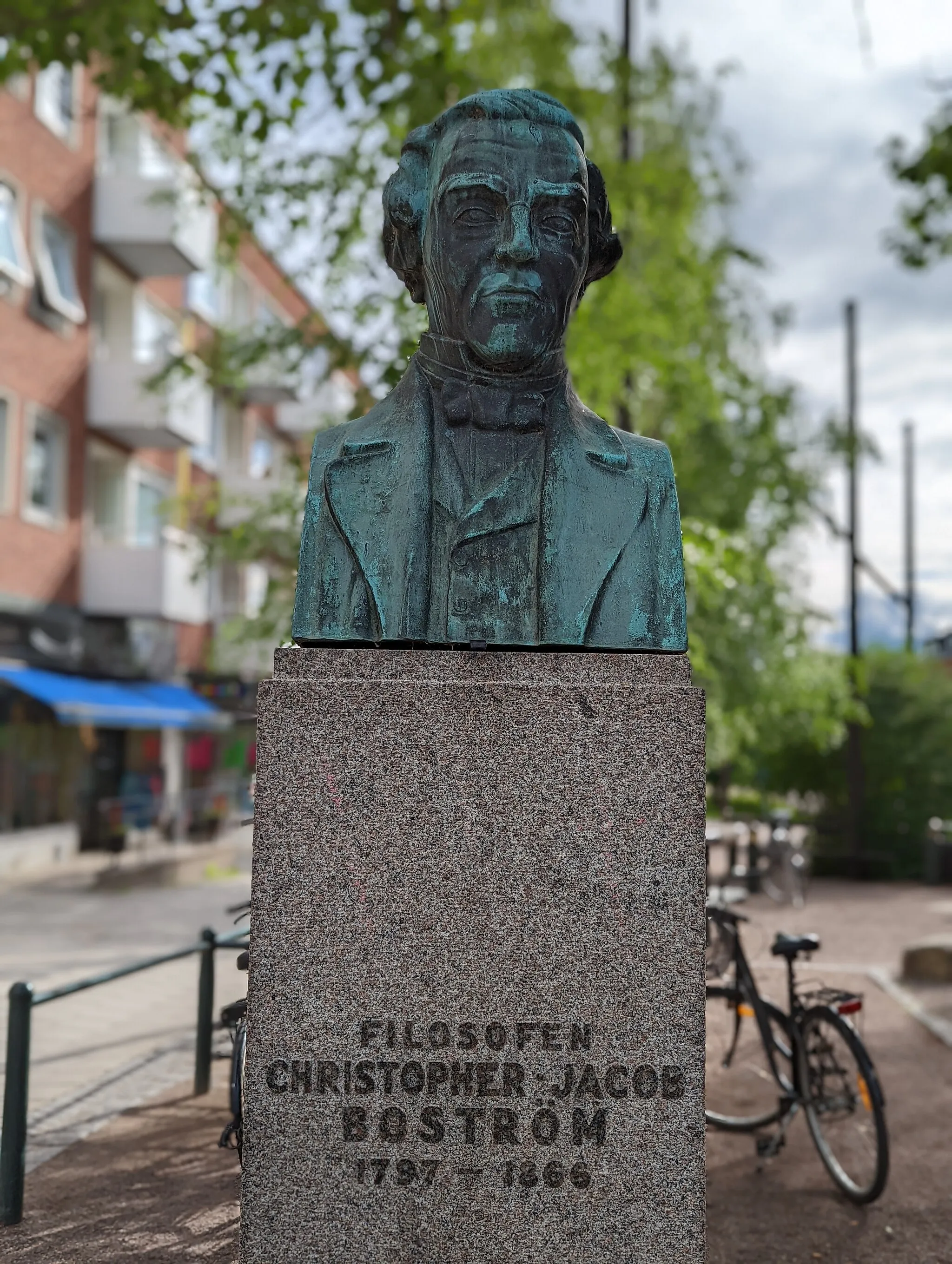 Photo showing: Staty av Christopher Jacob Boström i Piteå, den 8 juli 2022