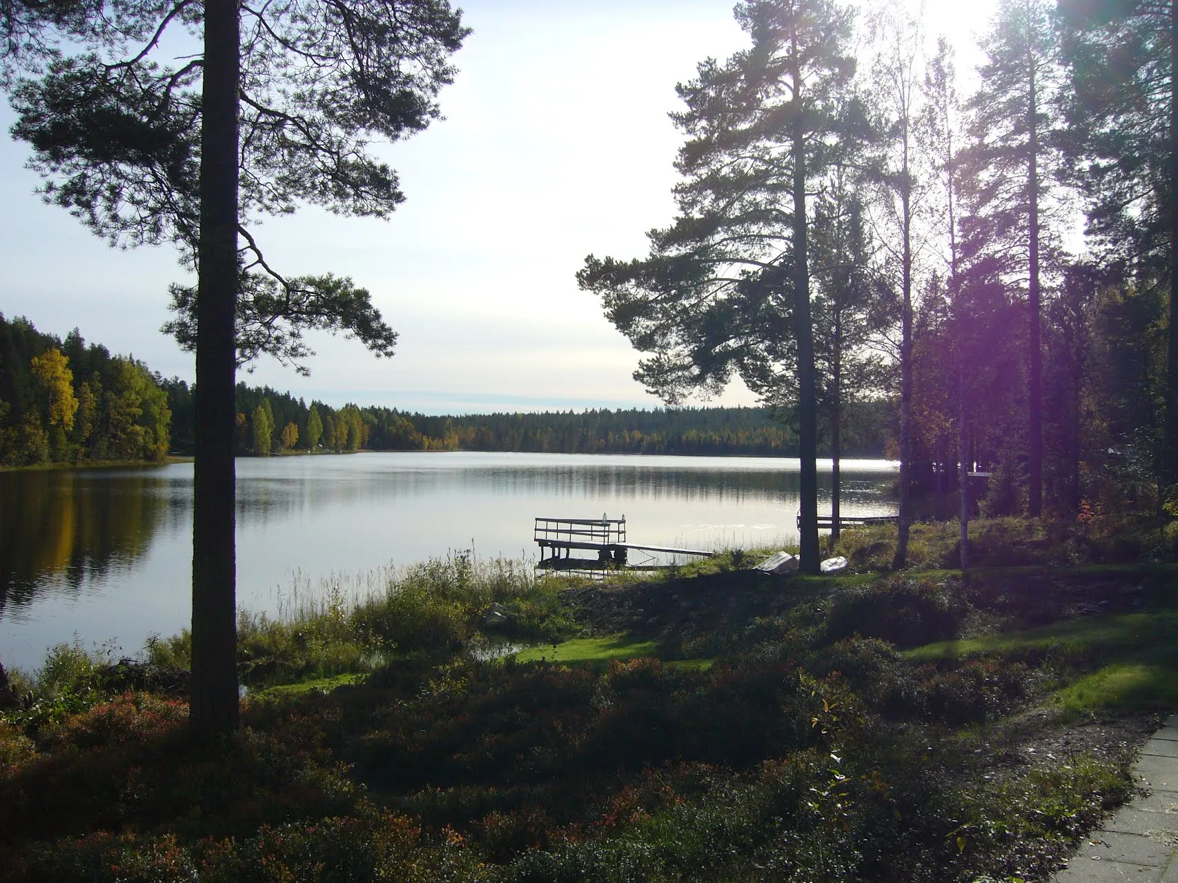 Photo showing: Brygga i Kroksjön