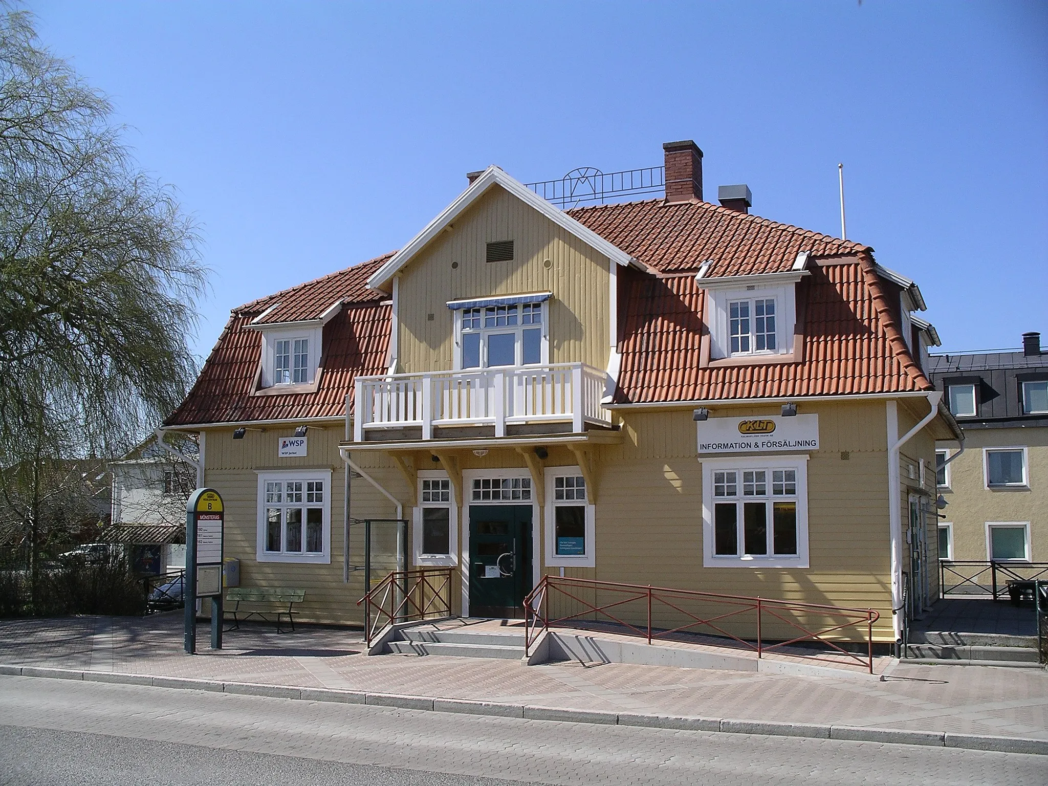 Photo showing: Railway station Mönsterås in Sweden