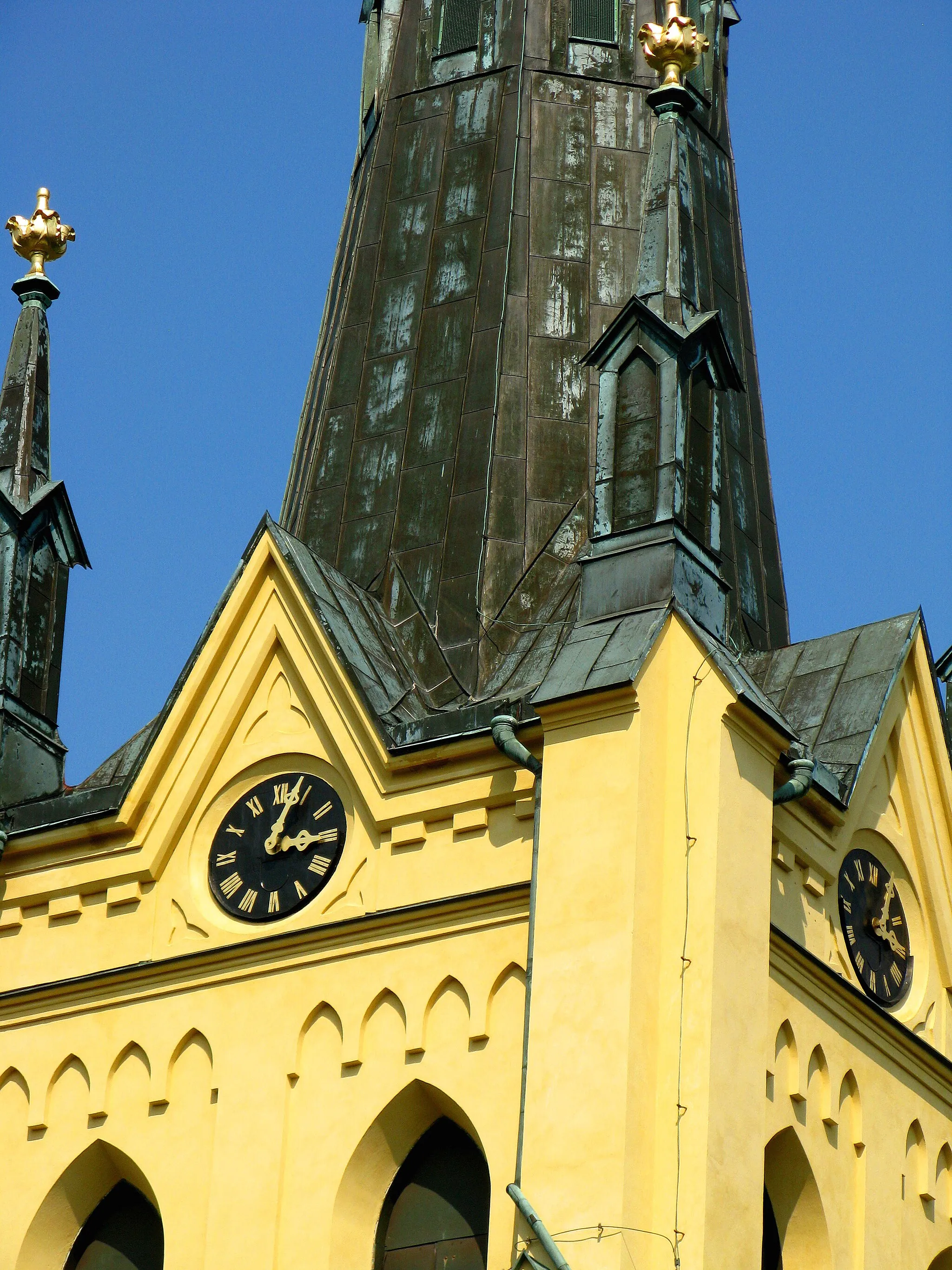 Photo showing: Churchtower in Oskarshamn Sweden.