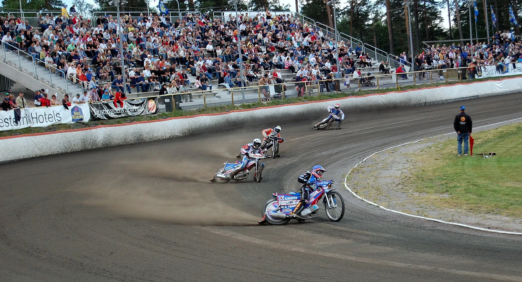 Photo showing: Speedway in Sweden. Västervik - Indianerna.