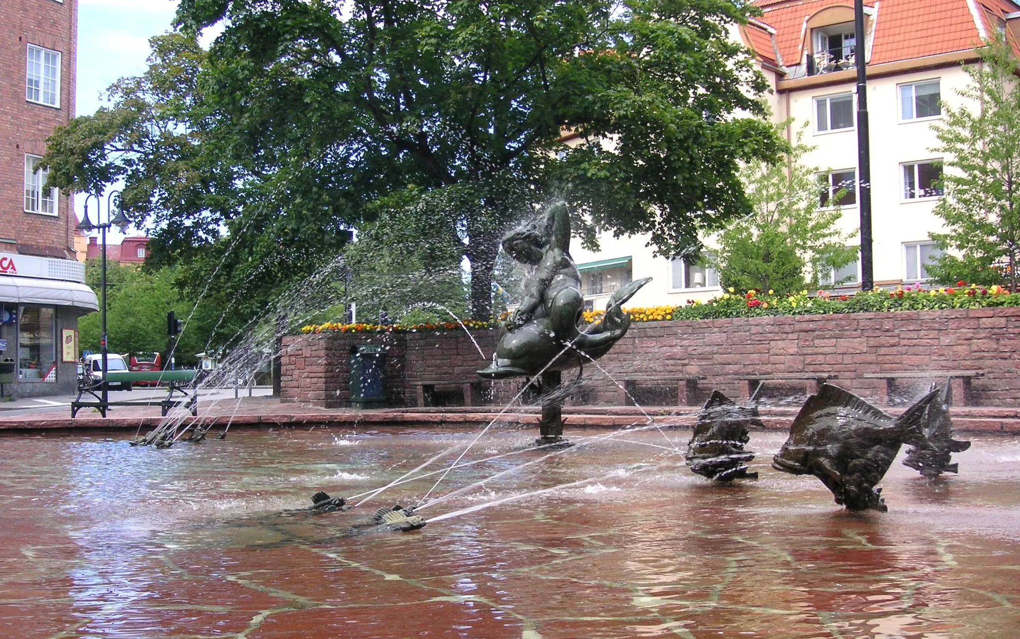 Photo showing: Carl Milles "Solglitter" på Råsunda torg i Solna