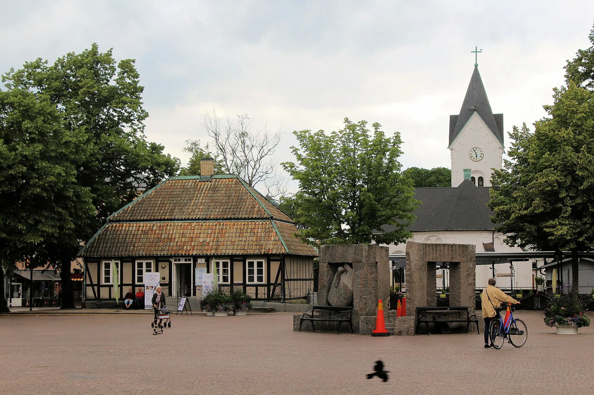 Photo showing: Ängelholm, the town square