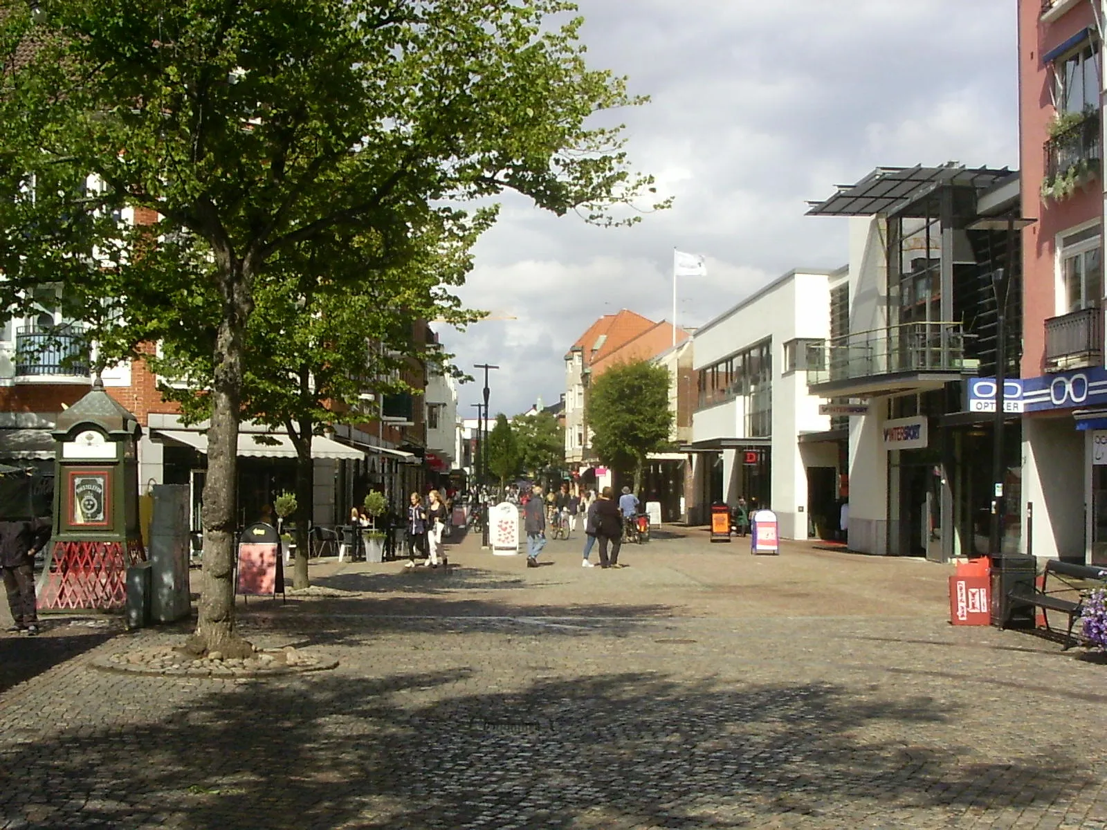 Photo showing: Ängelholm, Grotestraat, de hoofdwinkelstraat