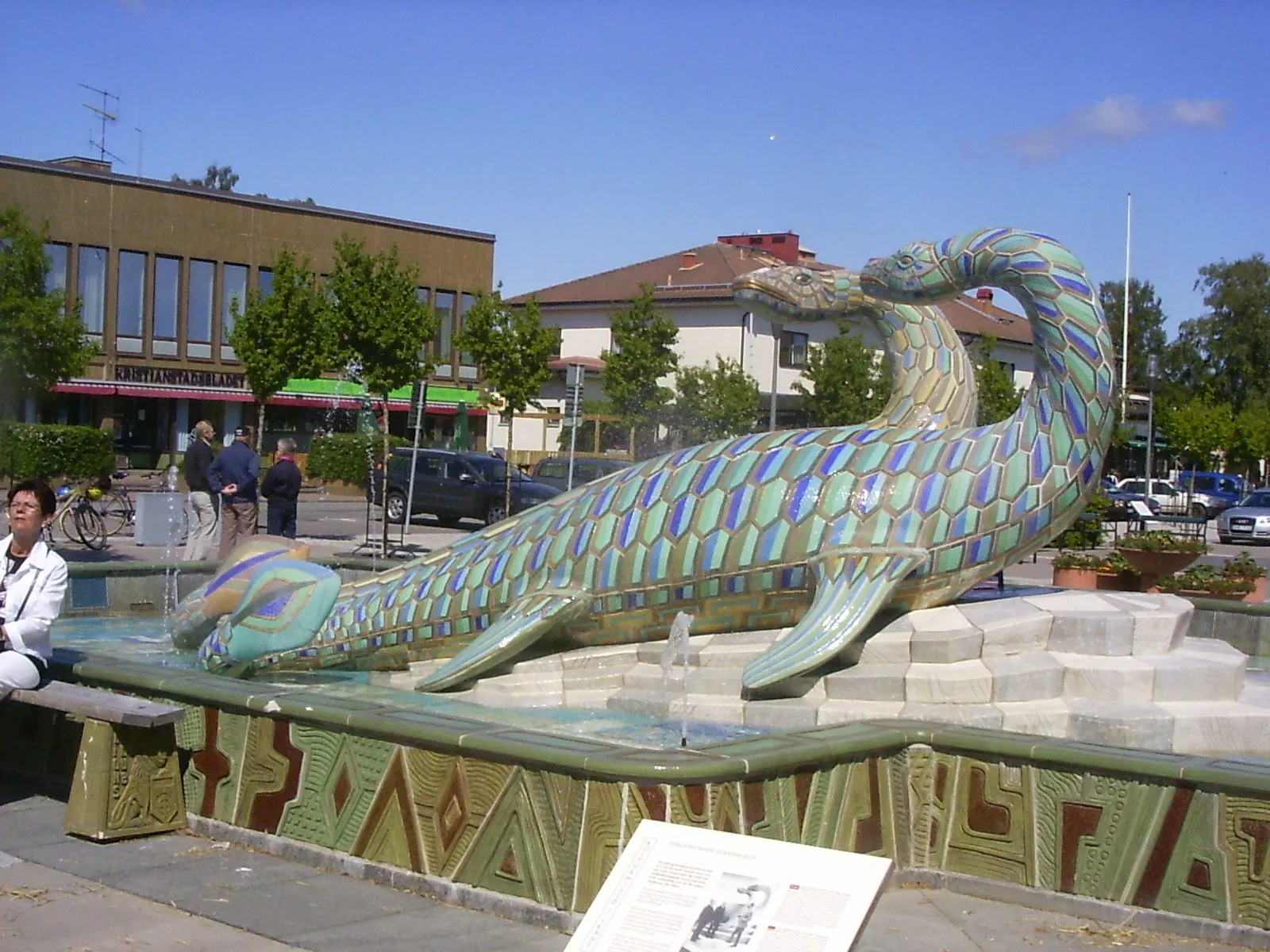 Photo showing: Bromölla, dinosaur sculpture