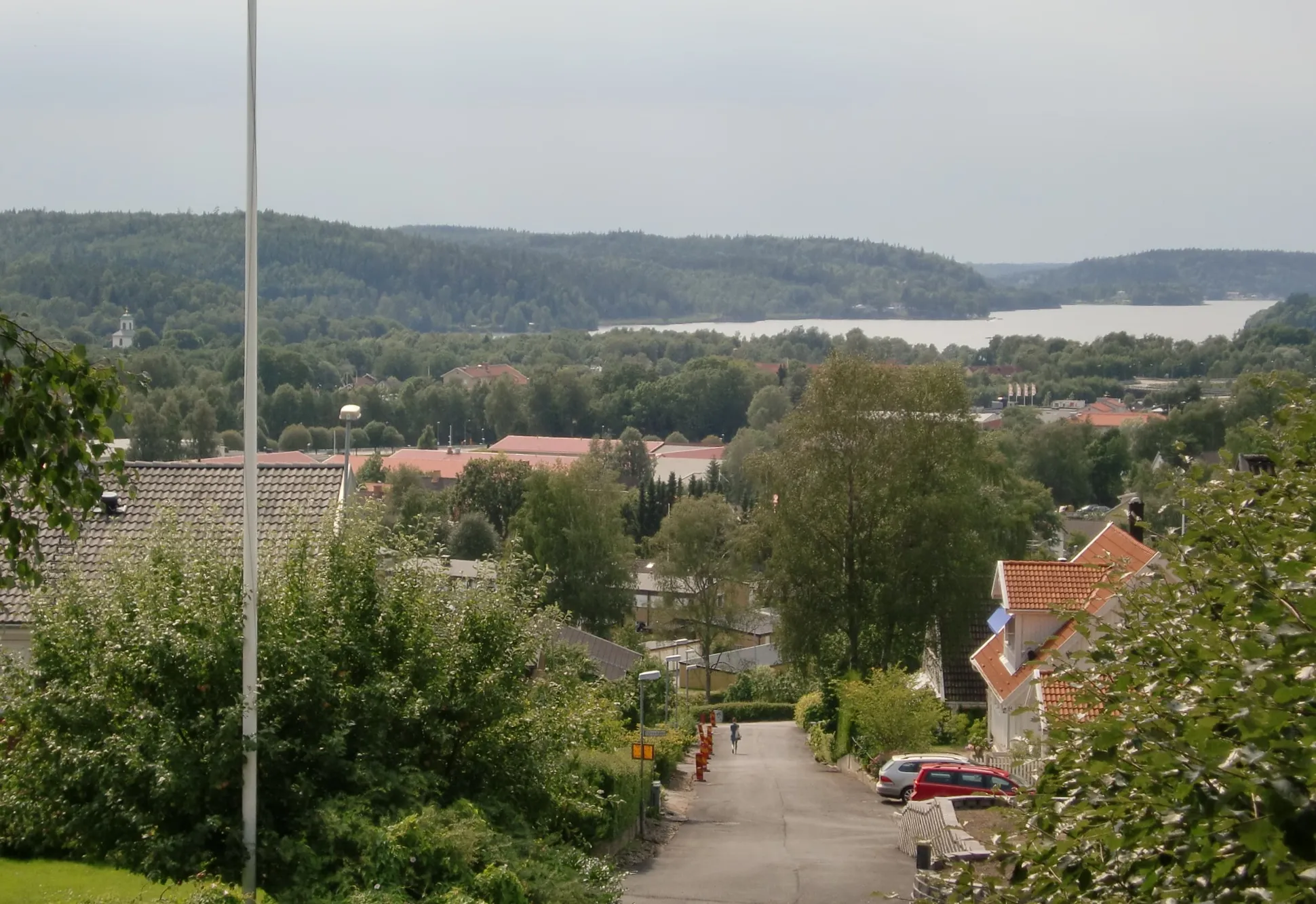 Photo showing: View of Landvetter community near Gothenburg, from the east.